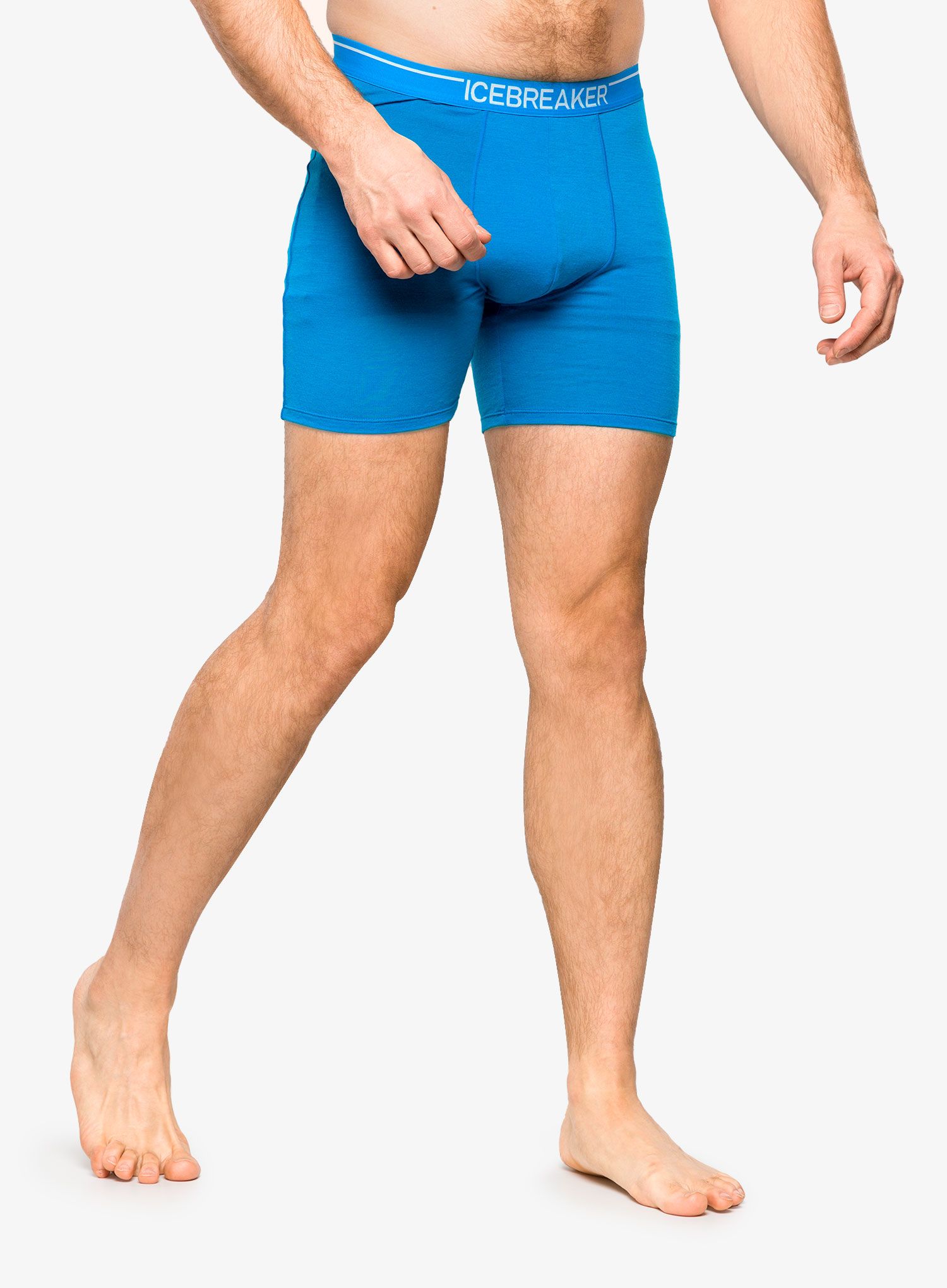 Termoaktivní boxerky Icebreaker Anatomica Long Boxers - geo blue