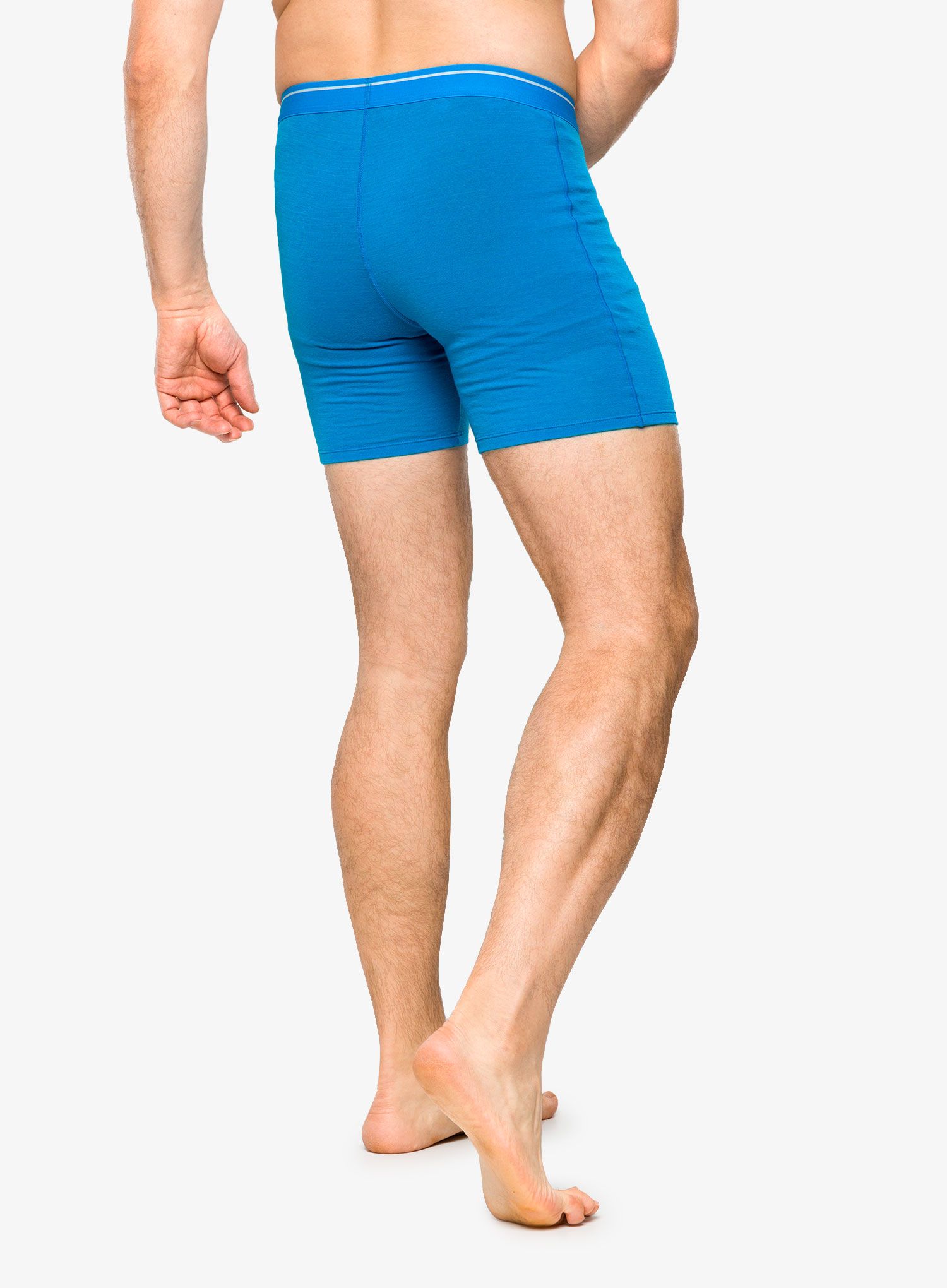 Termoaktivní boxerky Icebreaker Anatomica Long Boxers - geo blue