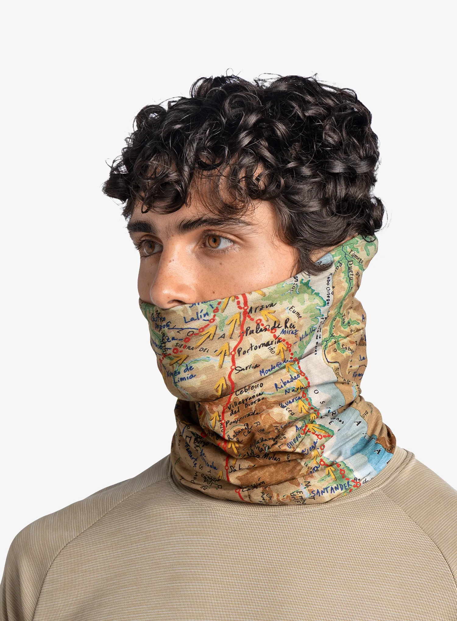 Multifunkční šátek Buff CoolNet UV+ Camine de Santiago - geo