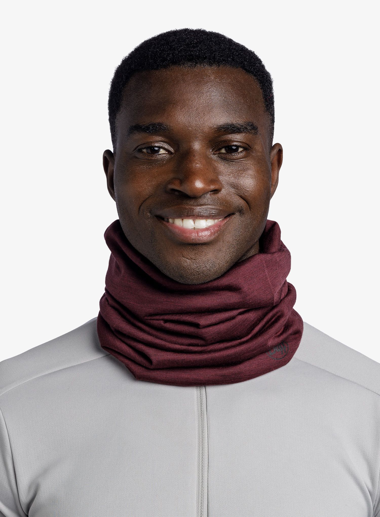 Multifunkční šátek Buff Lightweight Merino Wool - solid garnet