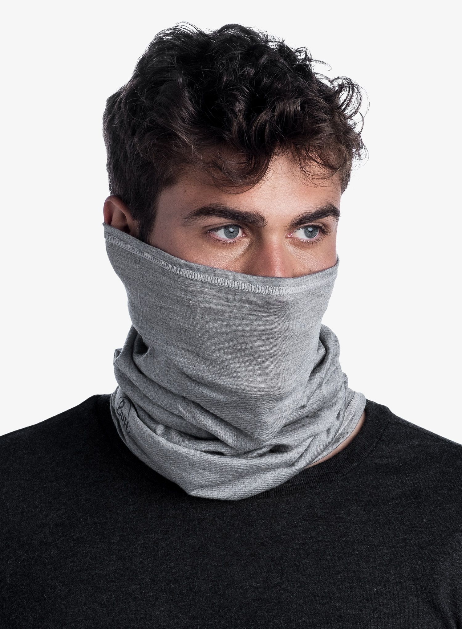 Multifunkční šátek Buff Lightweight Merino Wool - solid light grey