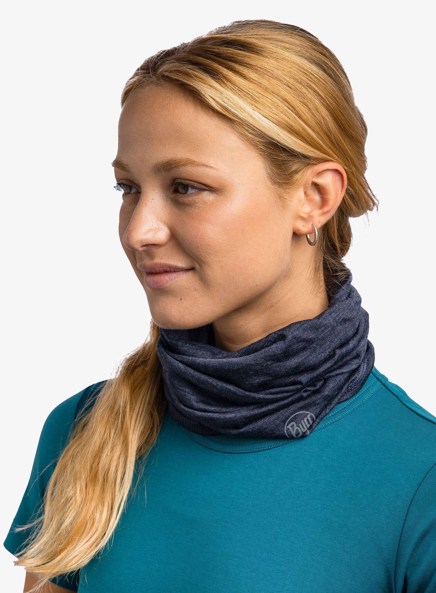 Multifunkční šátek Buff Lightweight Merino Wool - solid night blue