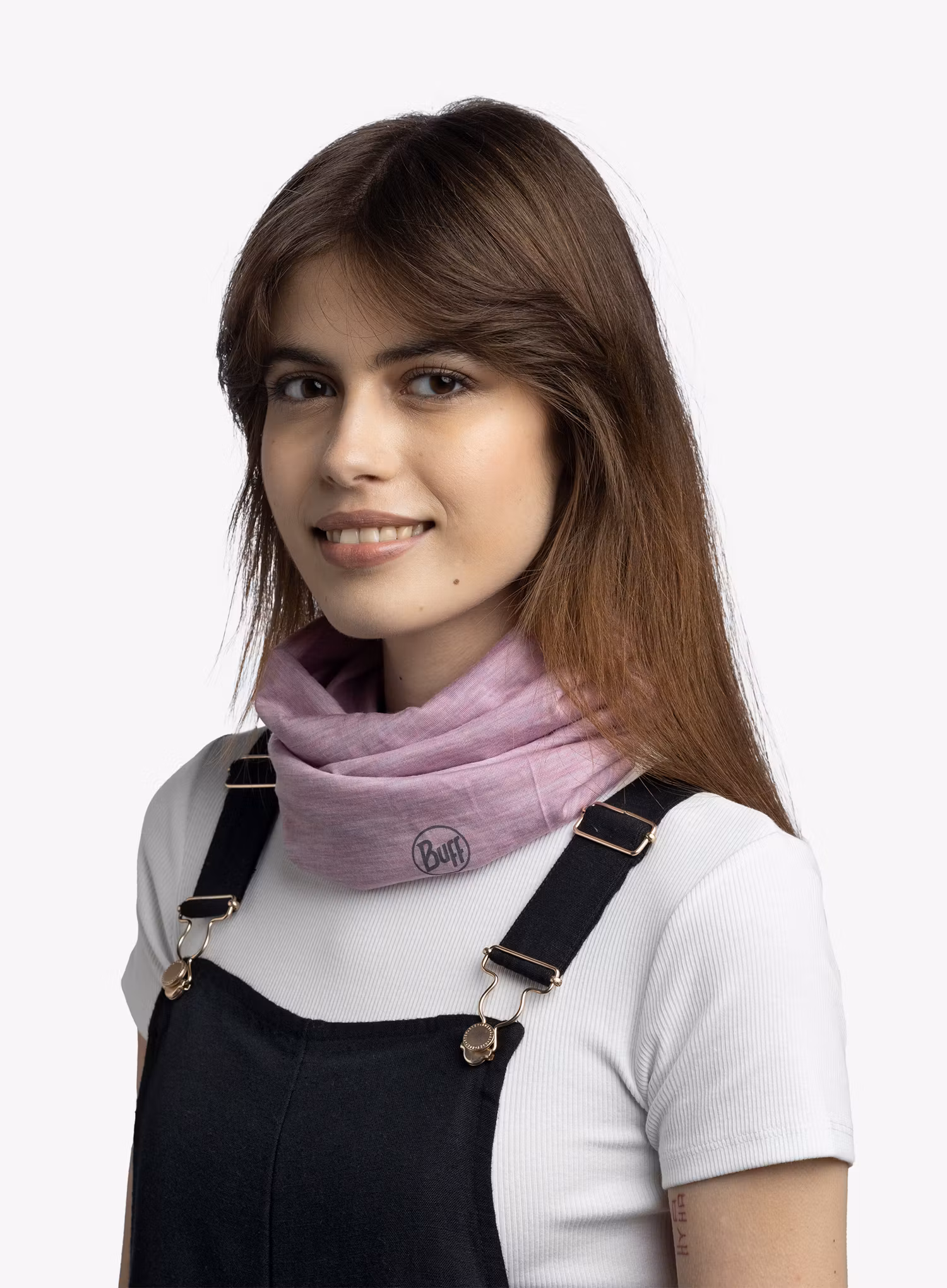 Multifunkční šátek Buff Lightweight Merino Wool - solid pansy