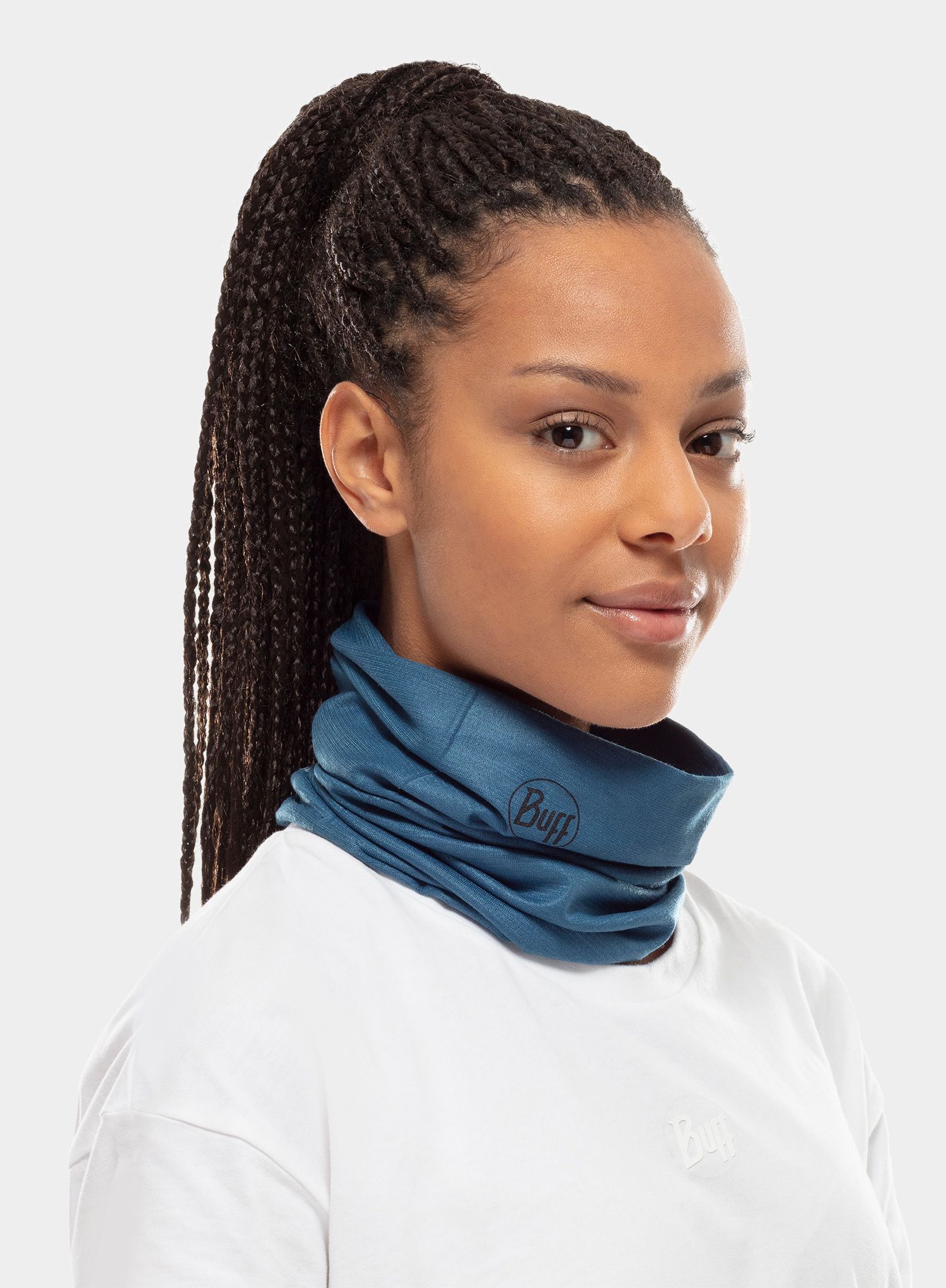 Multifunkční šátek Buff CoolNet UV+ Insect Shield - eclipse blue