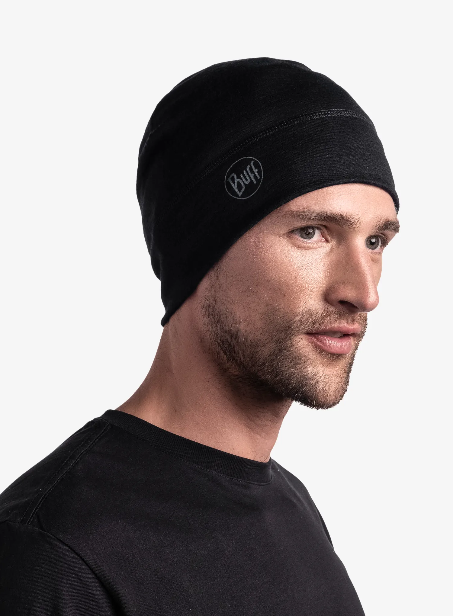 Čepice Buff Lightweight Merino Wool Hat - solid black