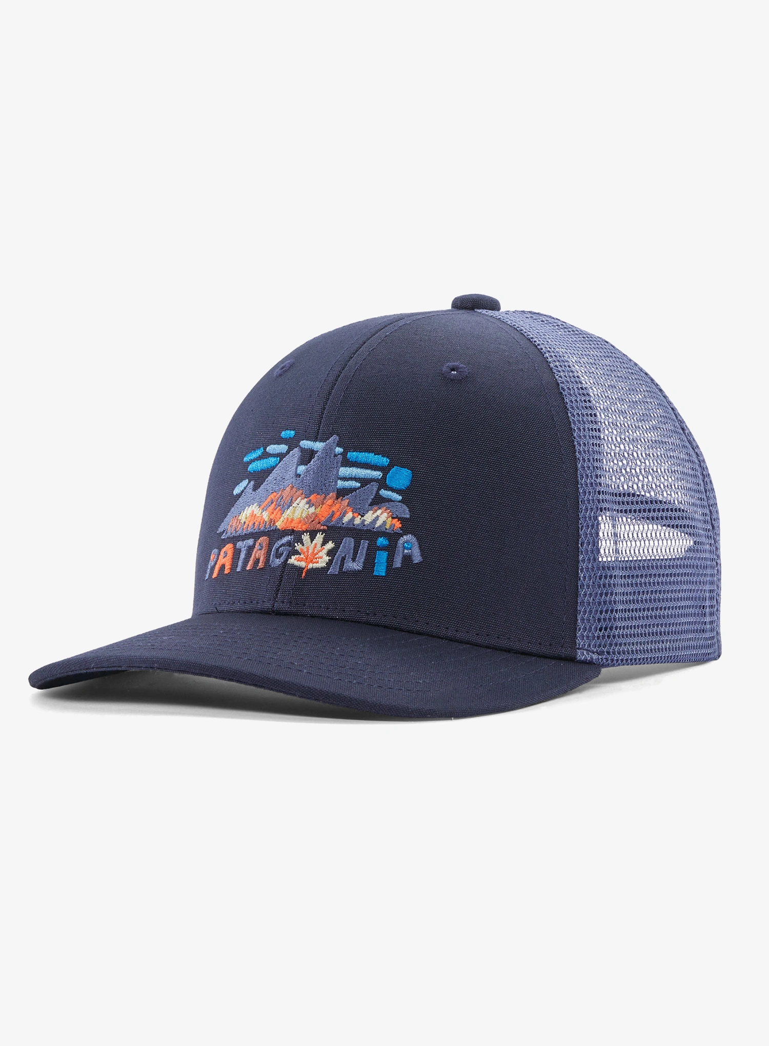 Čepice pro děti Patagonia Trucker Hat - fitz roy foliage/new navy