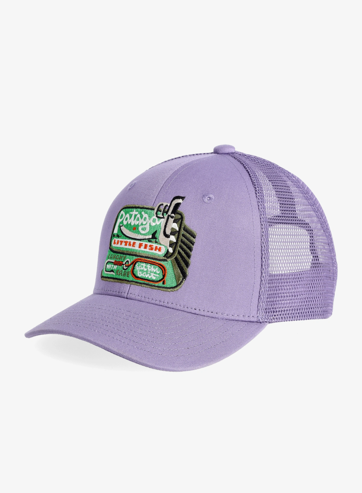 Čepice pro děti Patagonia Trucker Hat - little fish/concrete purple
