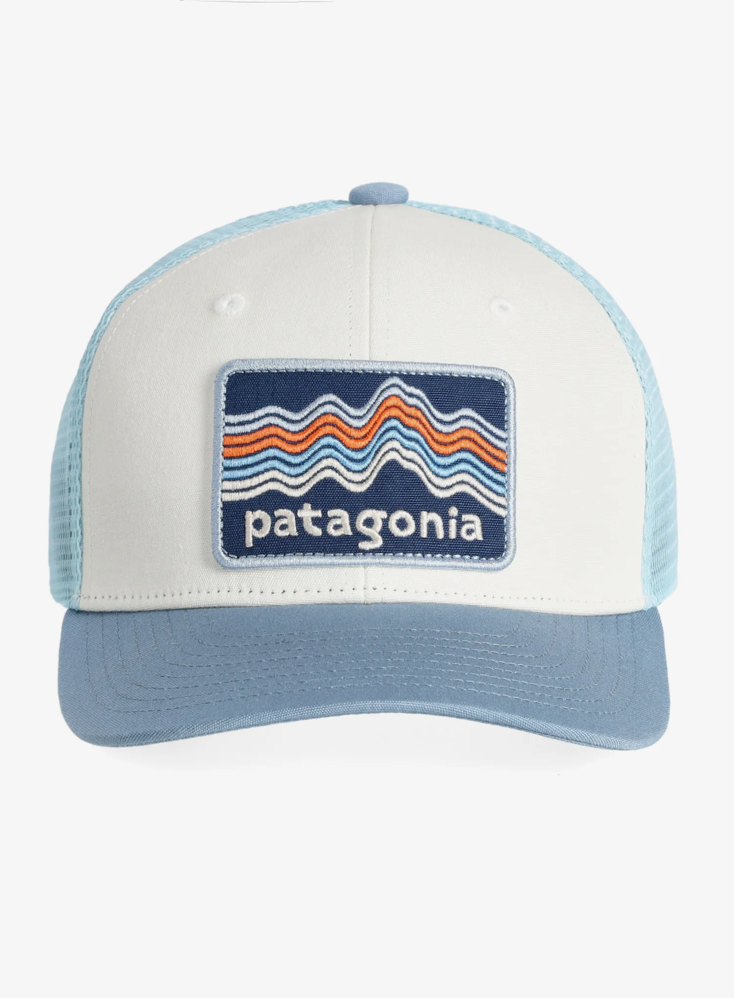 Dětská čepice Patagonia Trucker Hat - ridge rise stripe/plume grey