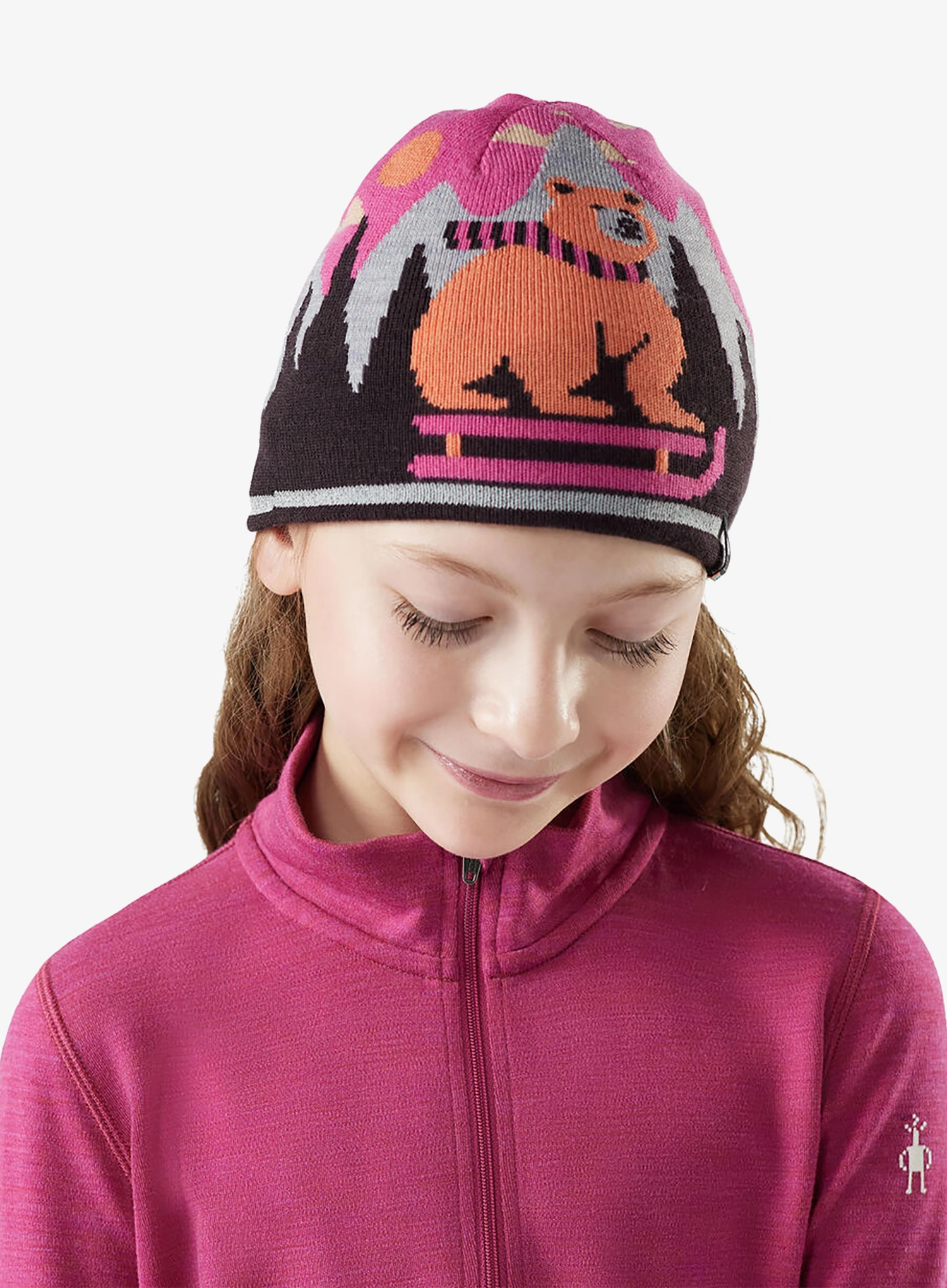 Dětská čepice Smartwool Reversible Art Beanie - terracotta