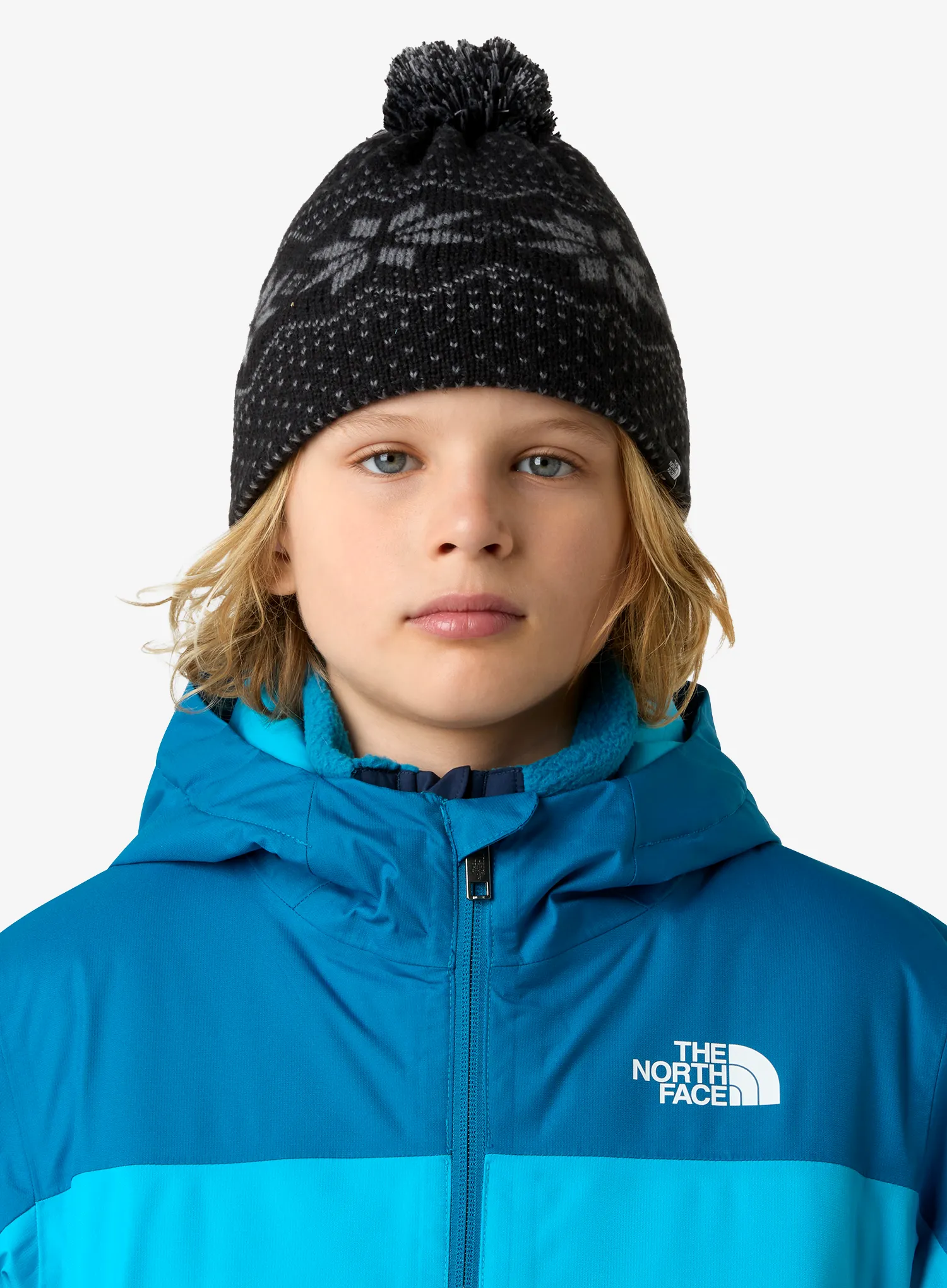 Dětská čepice The North Face Cabin Ski Tuke - tnf black jacquard