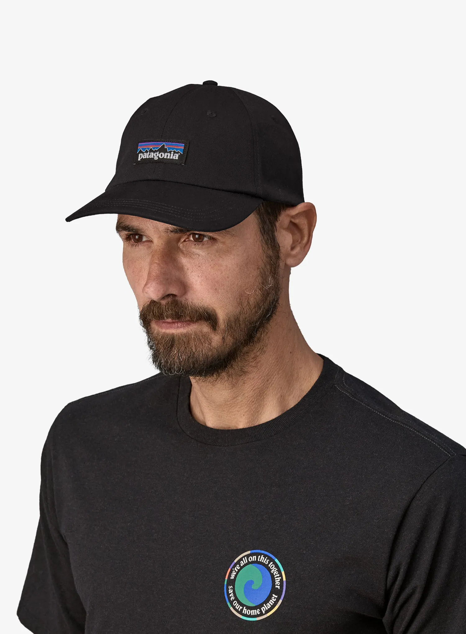Kšiltovka Patagonia P-6 Label Trad Cap - black