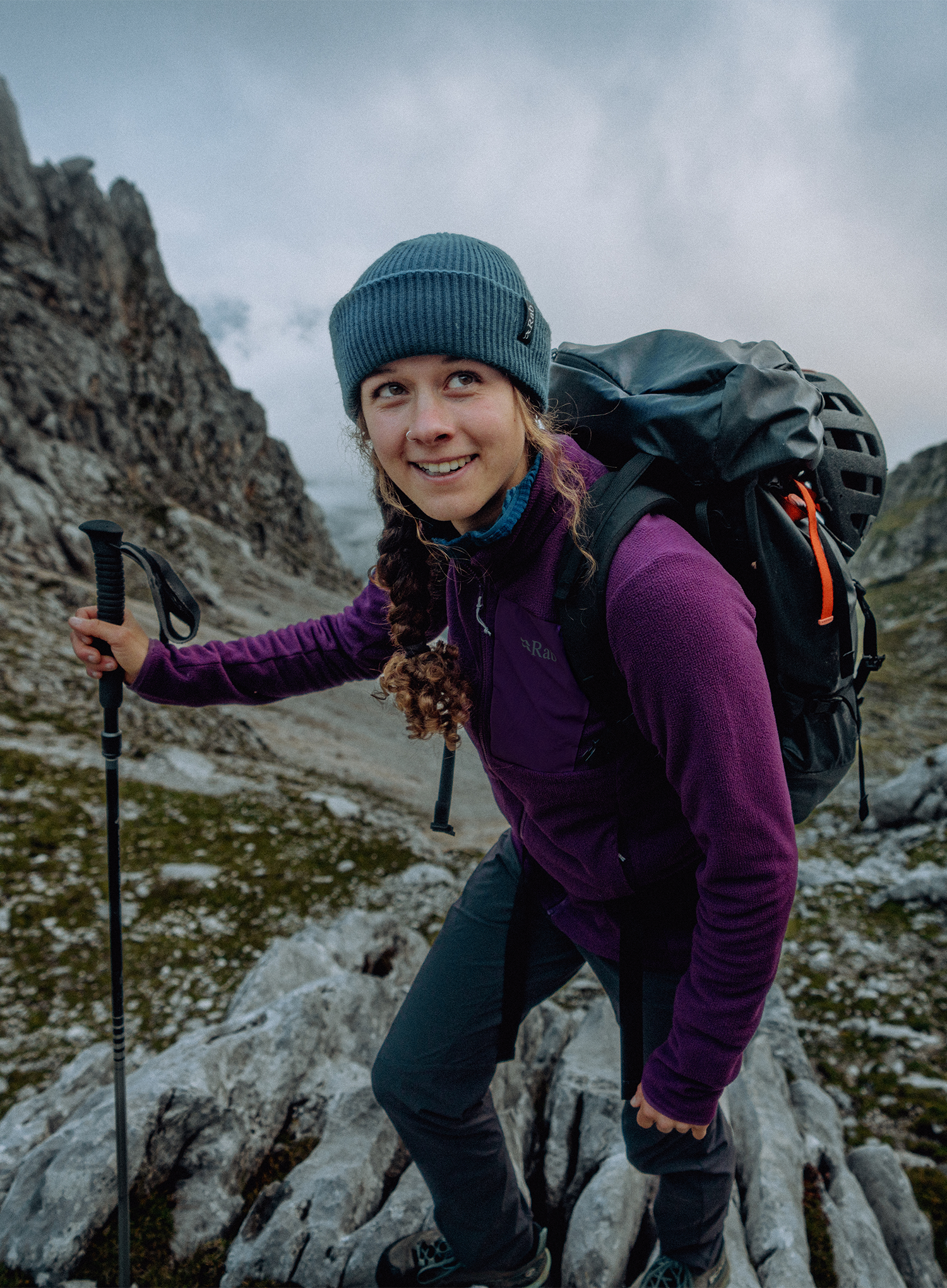 Čepice Rab Perimeter Rolled Beanie - tempest blue