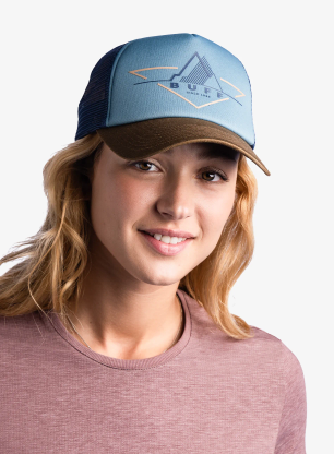 Kšiltovka Buff Trucker Cap - brak stone blue