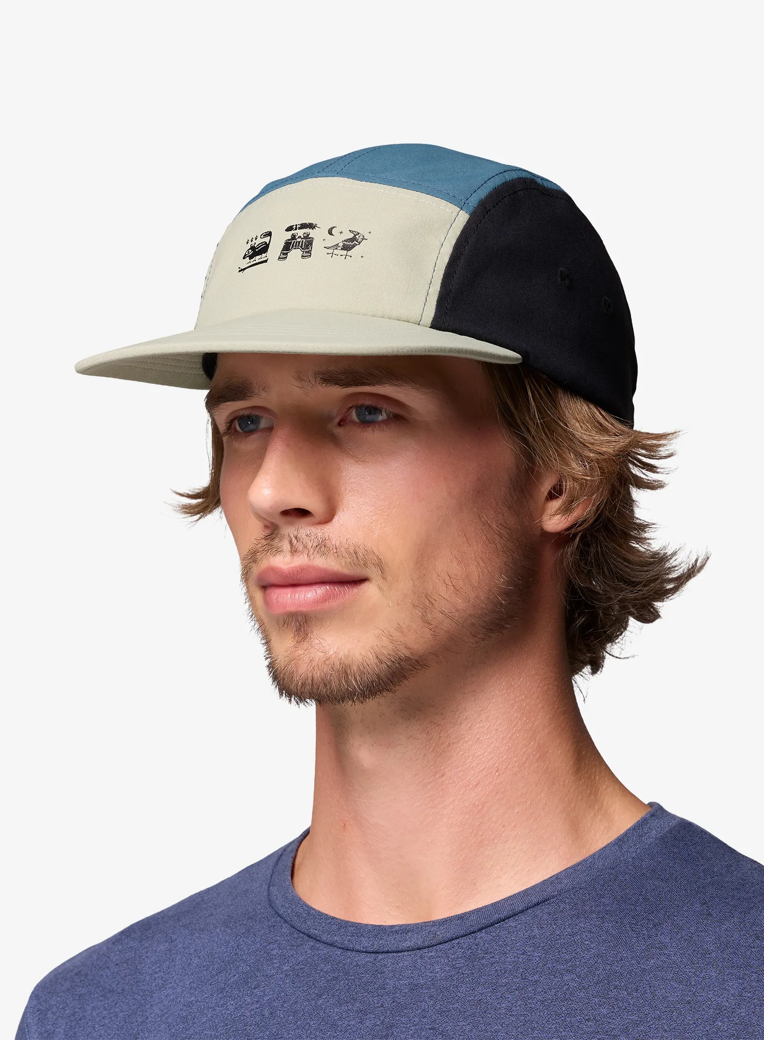 Kšiltovka Columbia Creek Side 5 Panel Hat - safari/black/3 little icons
