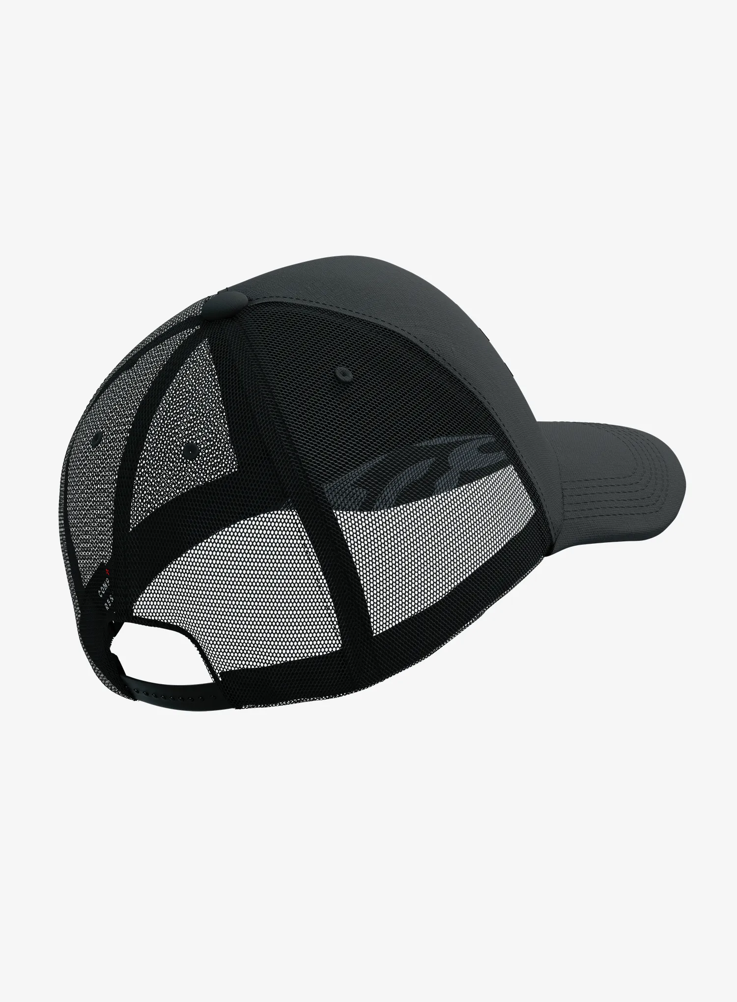 Kšiltovka Compressport Trucker Cap - black/black refl