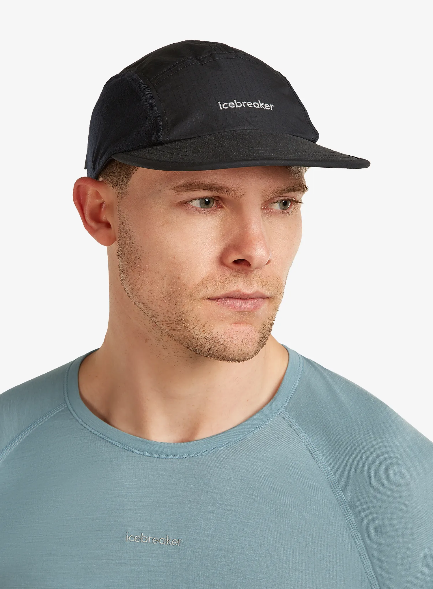 Kšiltovka Icebreaker Shell+ Cotton Windb 5 Panel Cap - black