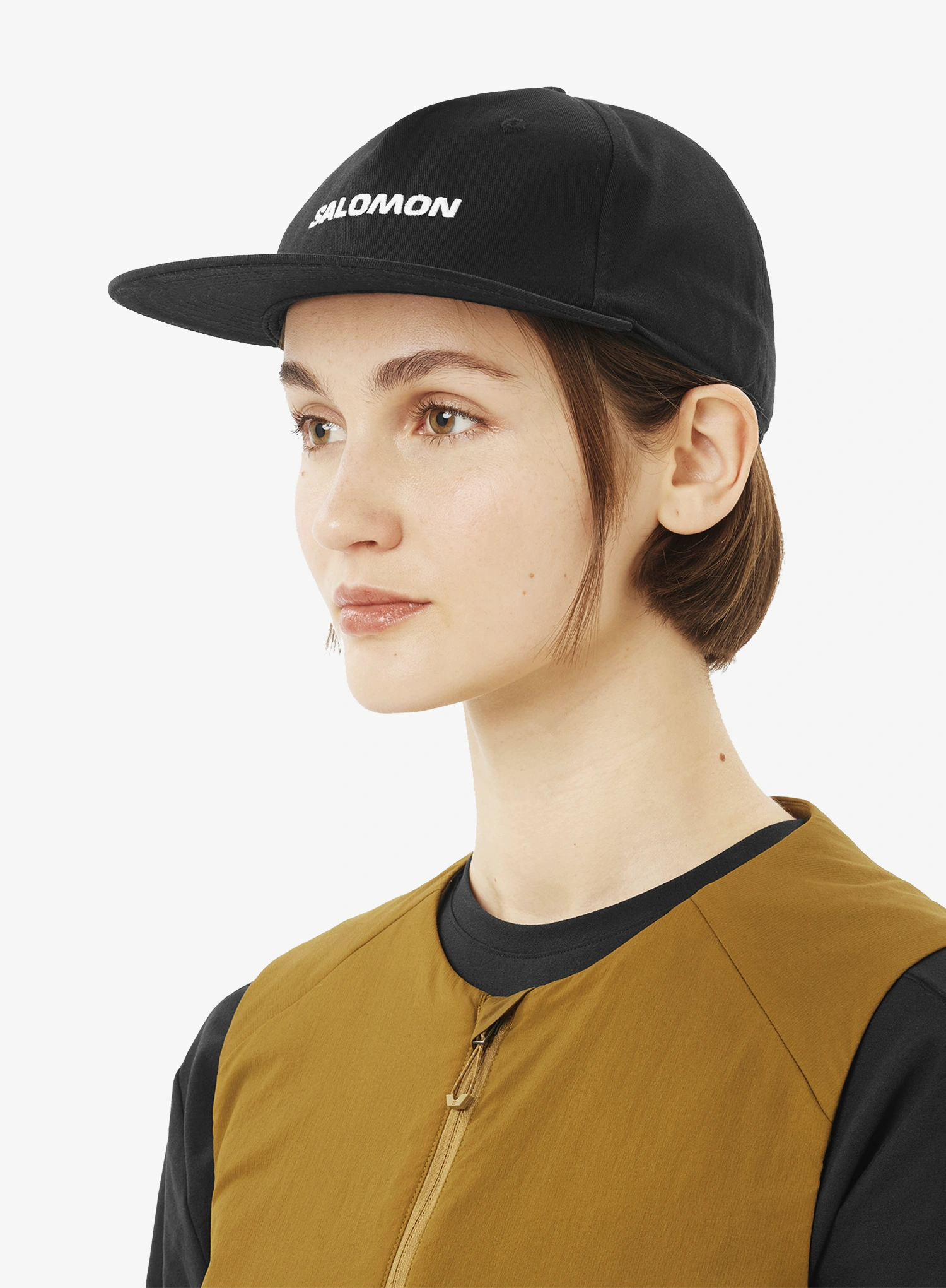 Kšiltovka Salomon Logo Flat Cap - deep black