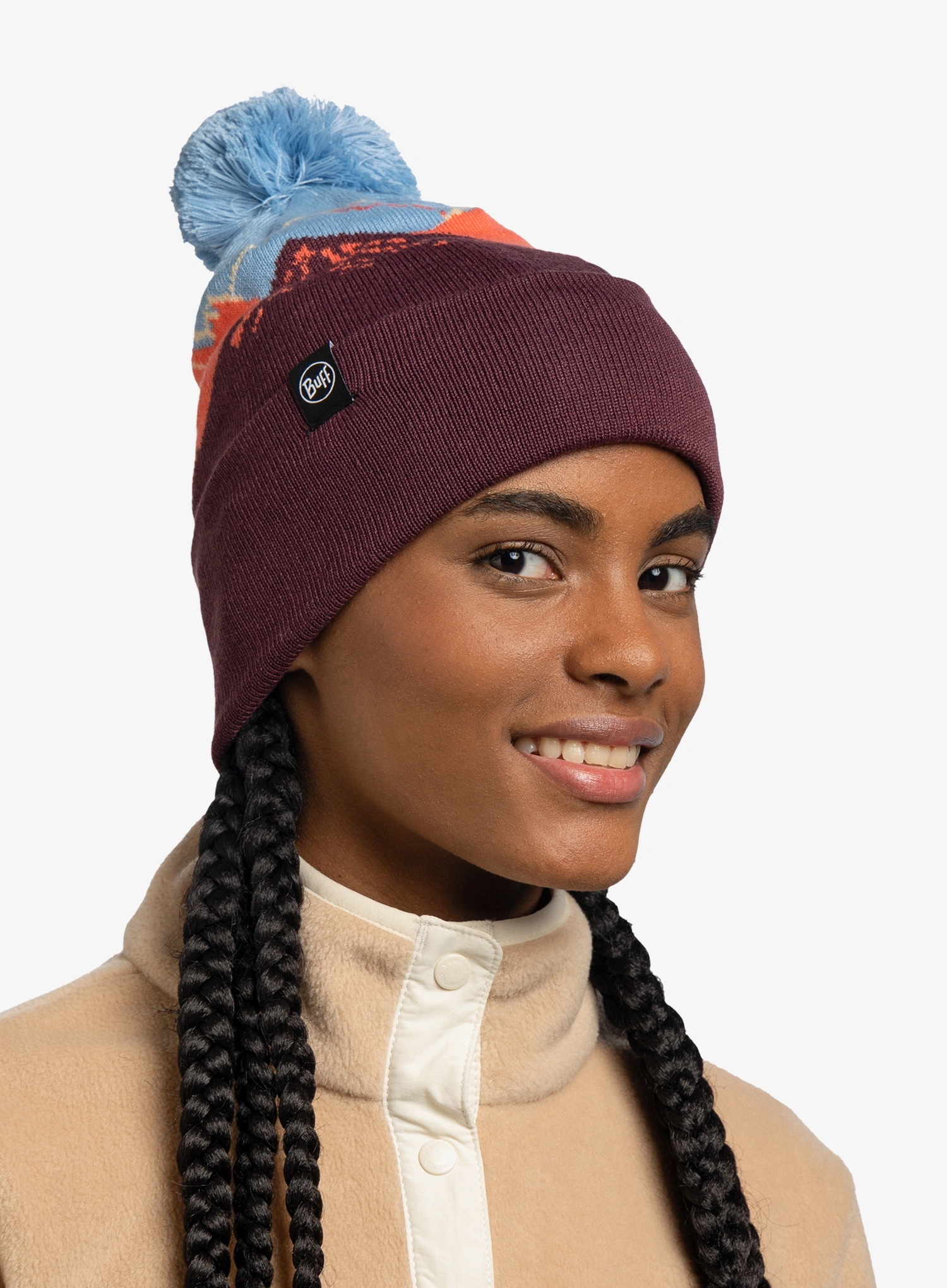 Zimní čepice Buff Tatik - burgundy