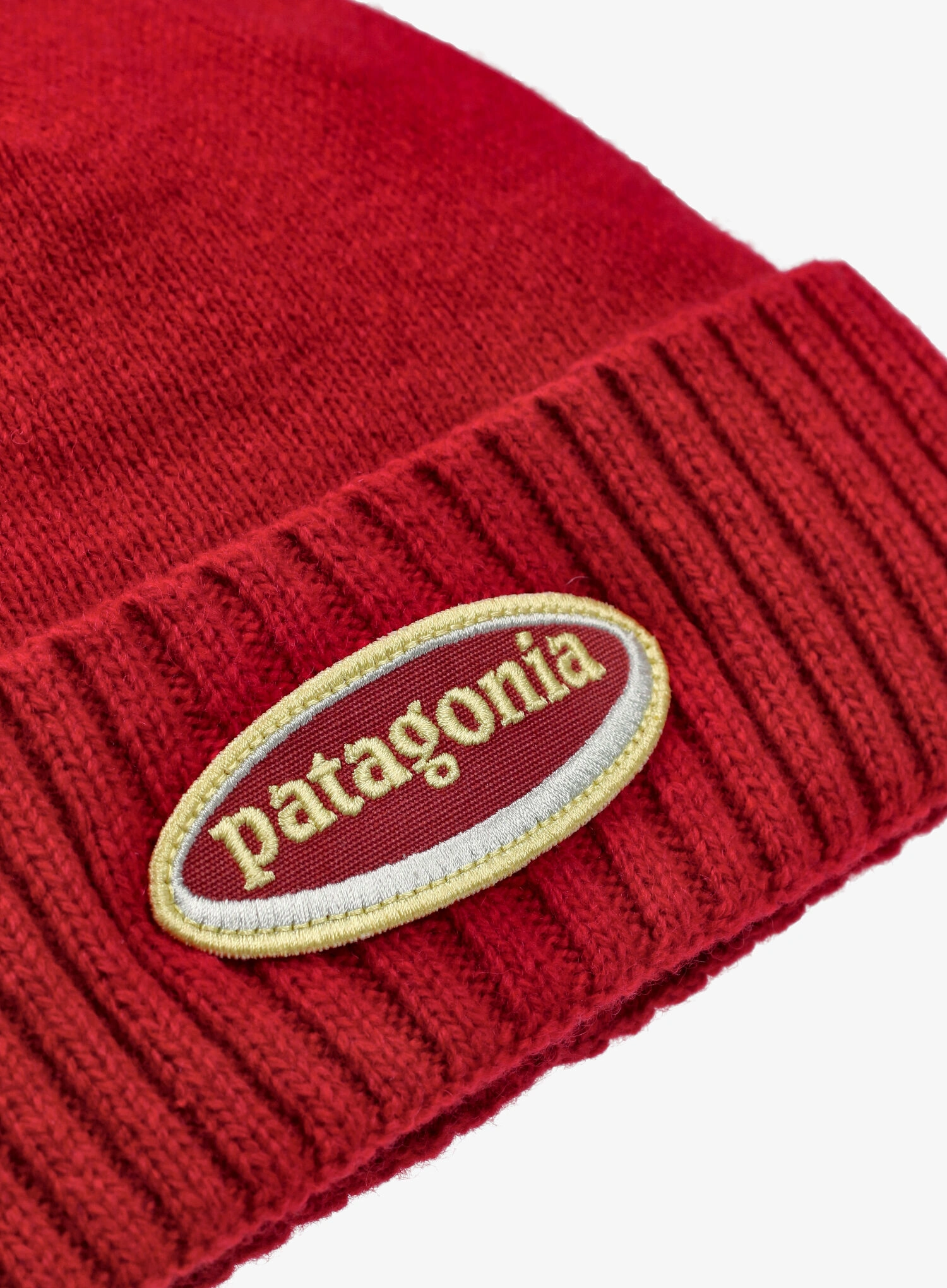 Zimní čepice Patagonia Brodeo Beanie - oval logo/amanita red