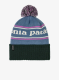 Zimní čepice Patagonia Powder Town Beanie - park stripe/barnacle blue