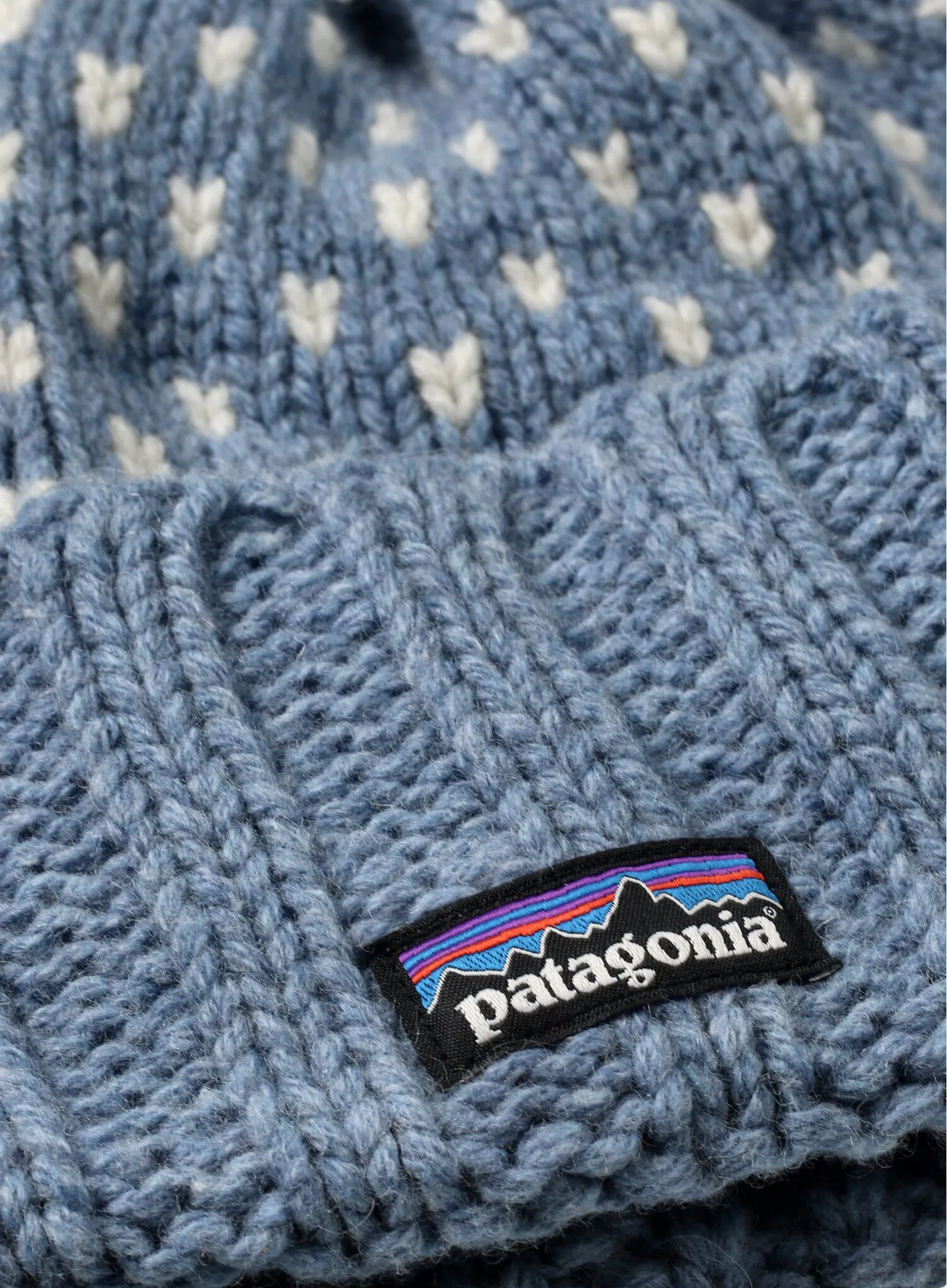 Zimní čepice Patagonia Snowbelle Beanie - offset dot/barnacle blue