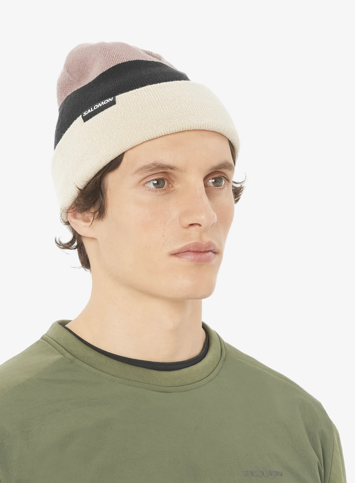 Zimní čepice Salomon Flatspin Reversible Beani - black/whisper white/etherea