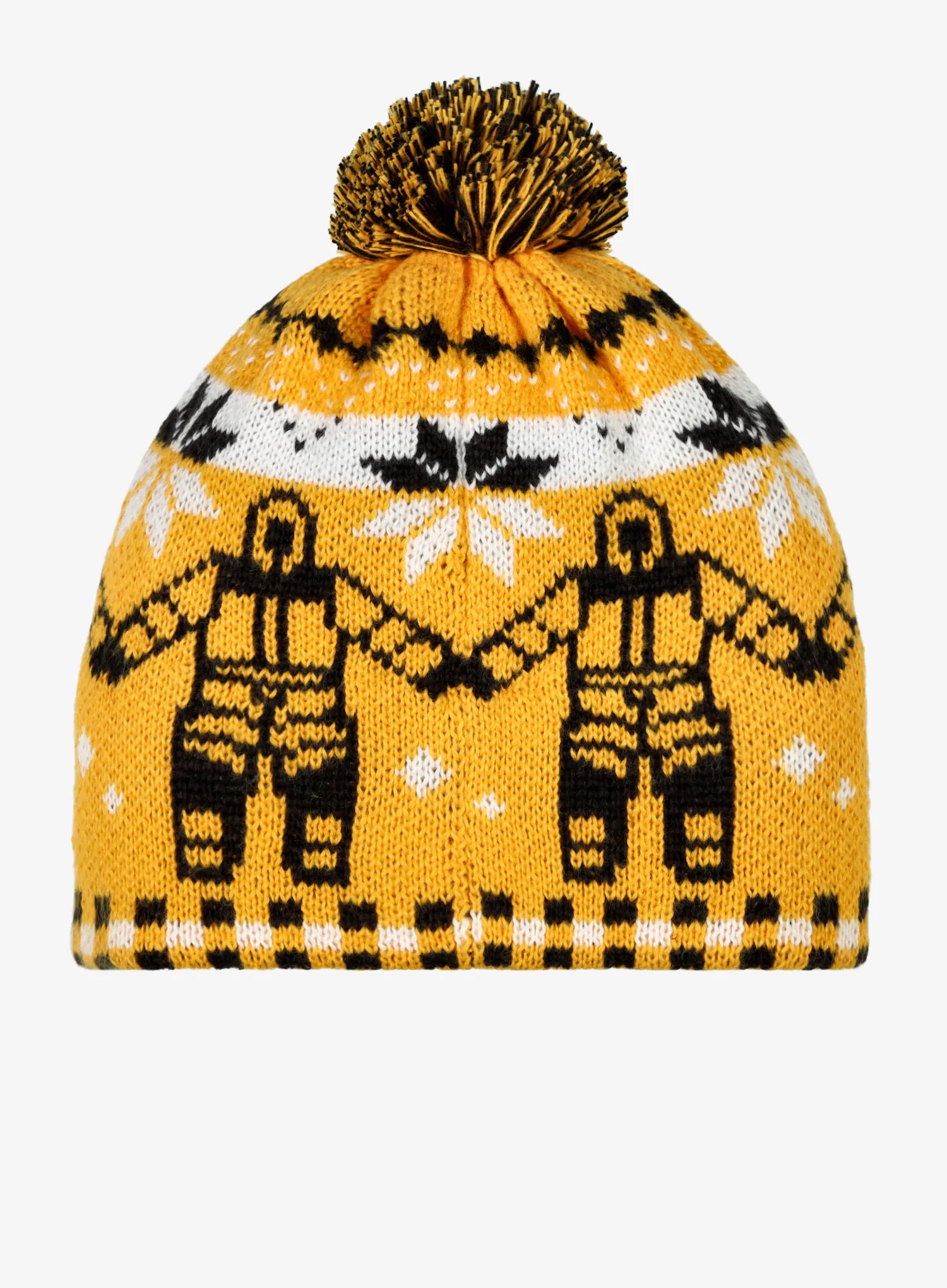 Zimní čepice The North Face Cabin Ski Tuke - gold him suit jacquard/pom
