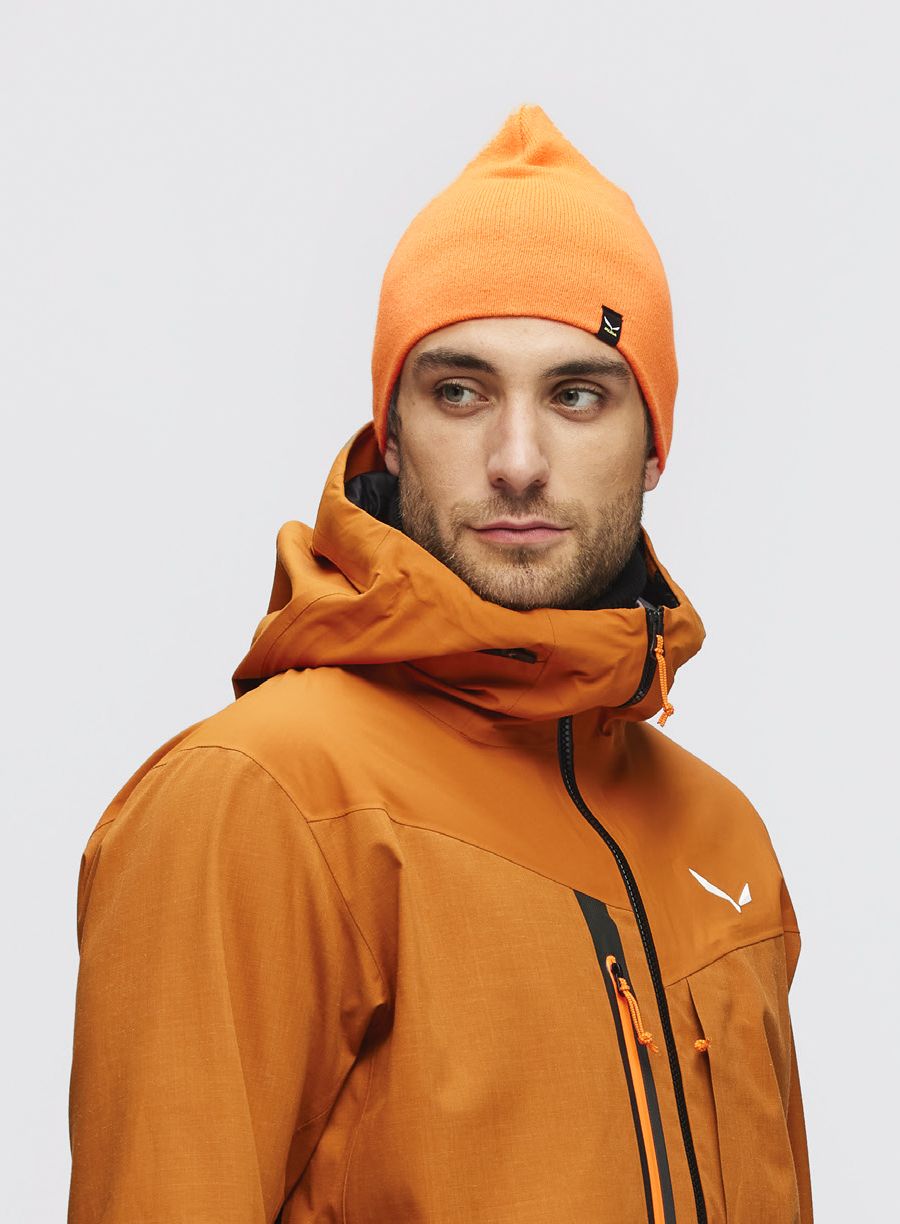 Lyžařská čepice Salewa Sella Ski Beanie - fluo orange