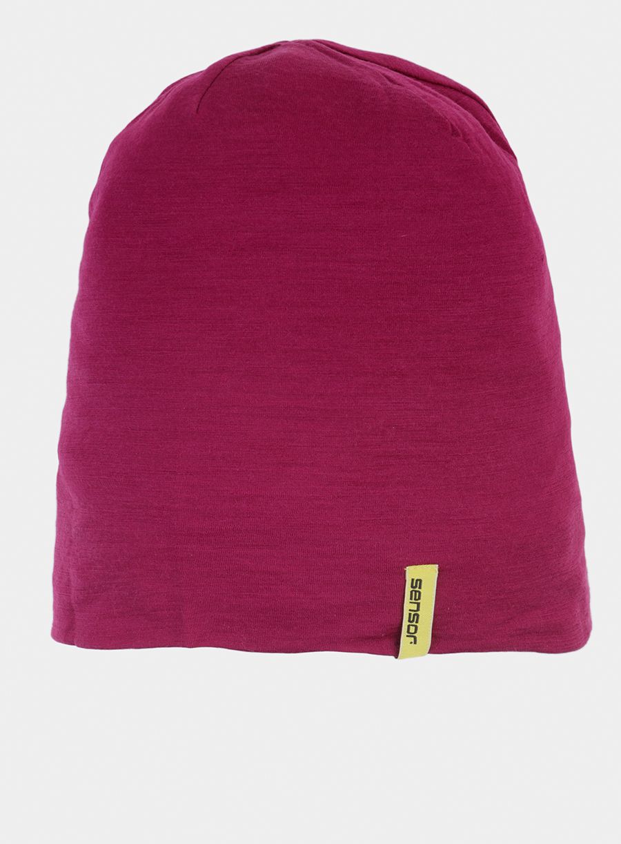 Termoaktivní čepice Sensor Merino Active Beanie - lilla