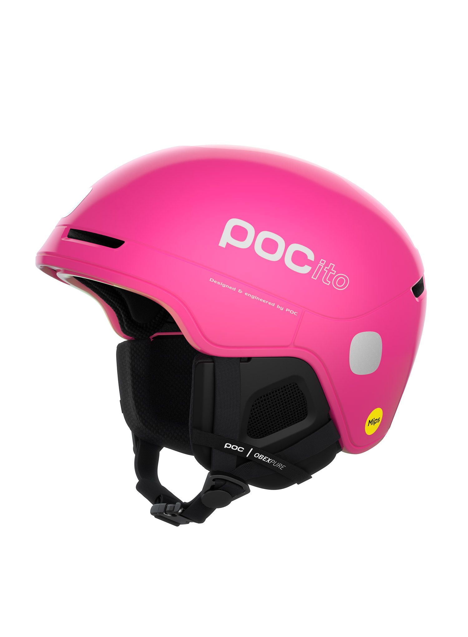 Dětská helma na lyžování POC Pocito Obex Mips - fluorescent pink