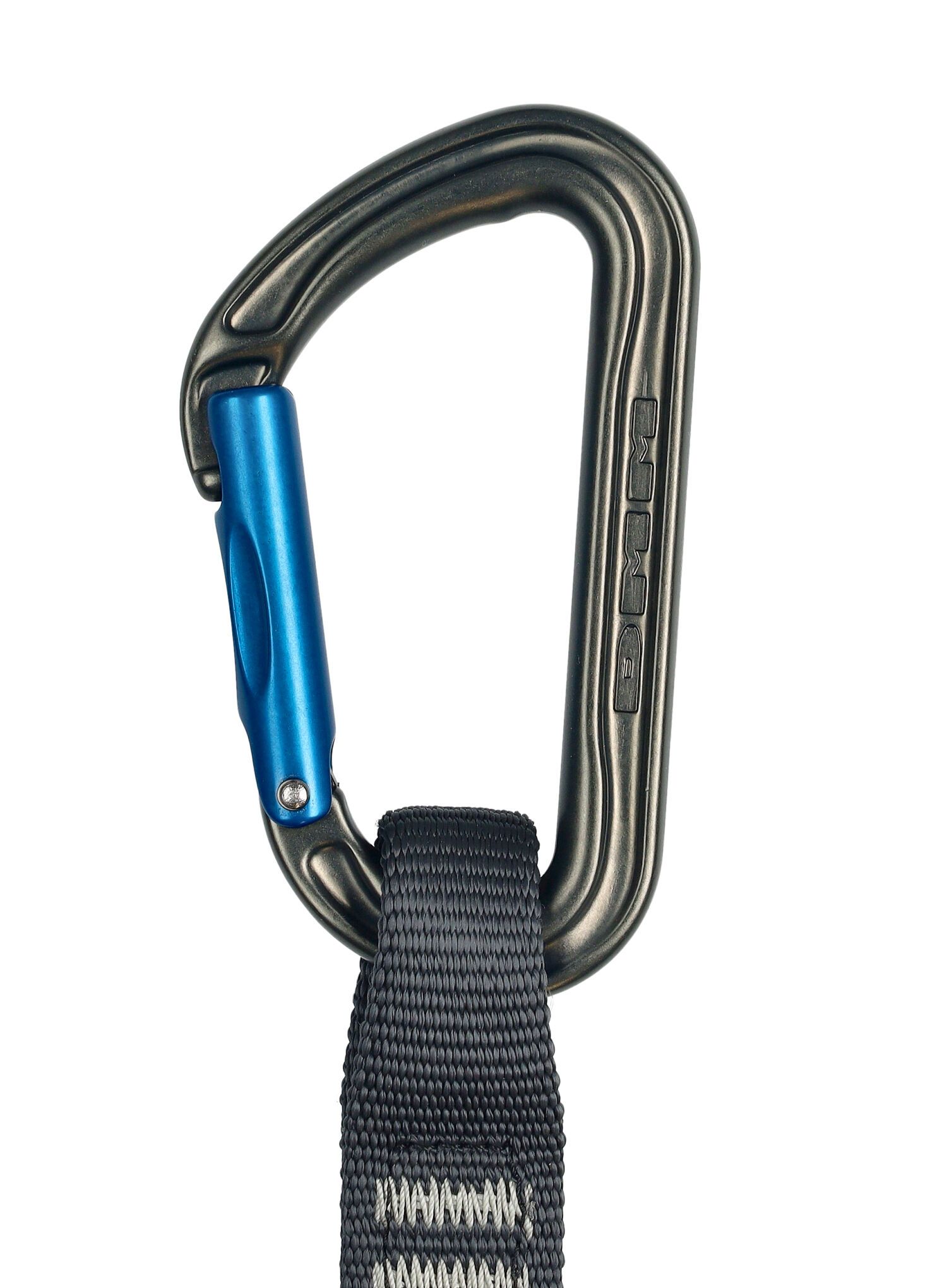 Lezecká expreska DMM Shadow Quickdraw 12cm - titanium/blue