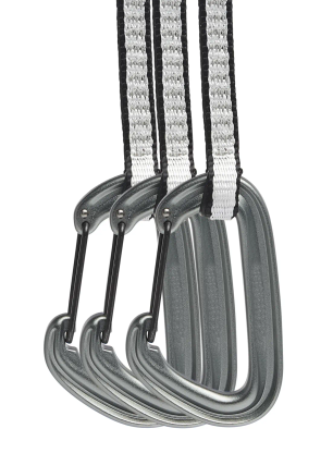 Lezecké expresky Black Diamond LiteWire Quickdraw 3-Pack 16 cm - light gray