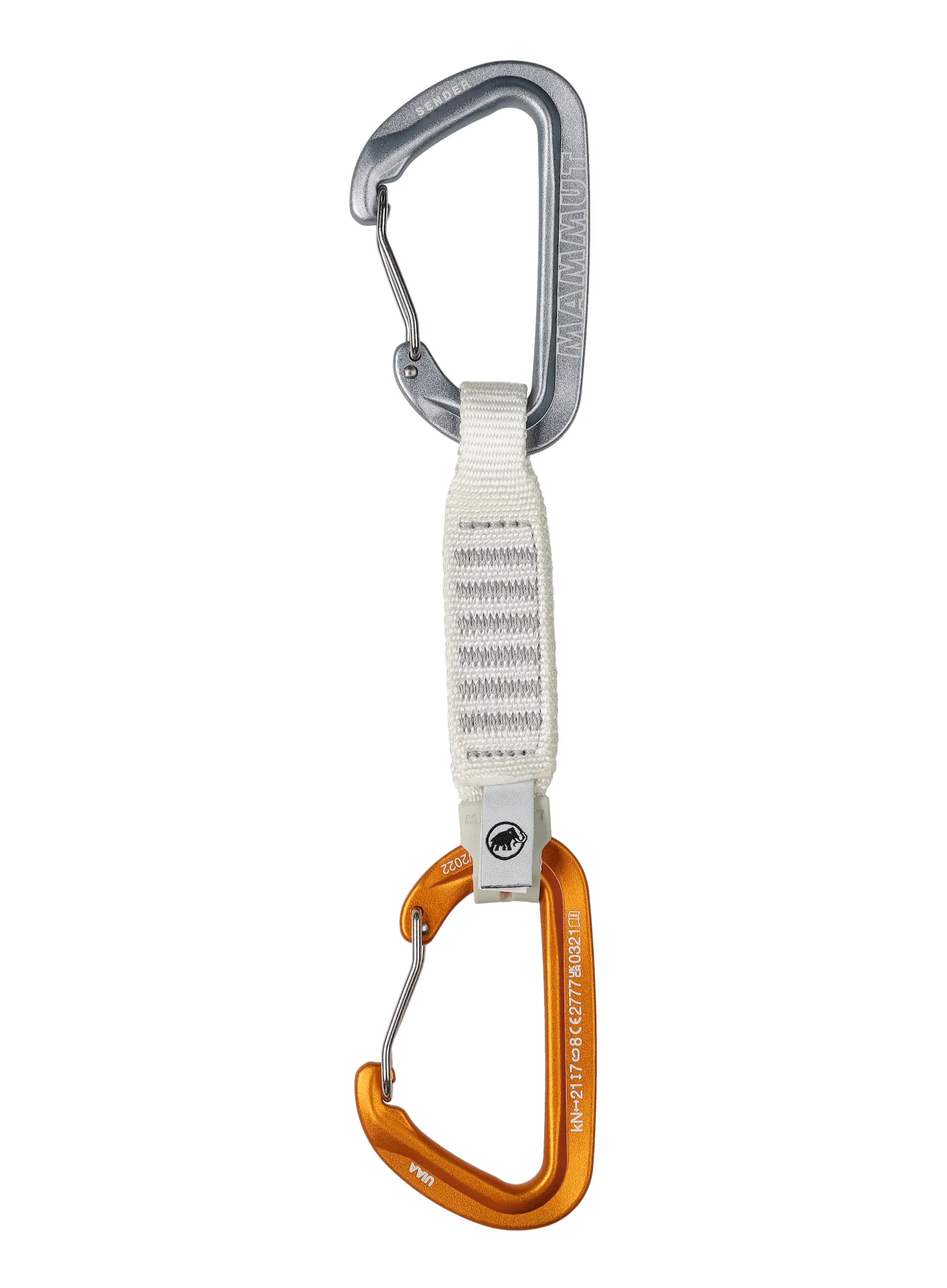 Lezecké expresky Mammut Sender Wire 12 cm 6-Pack Quickdraws  - light grey/gold