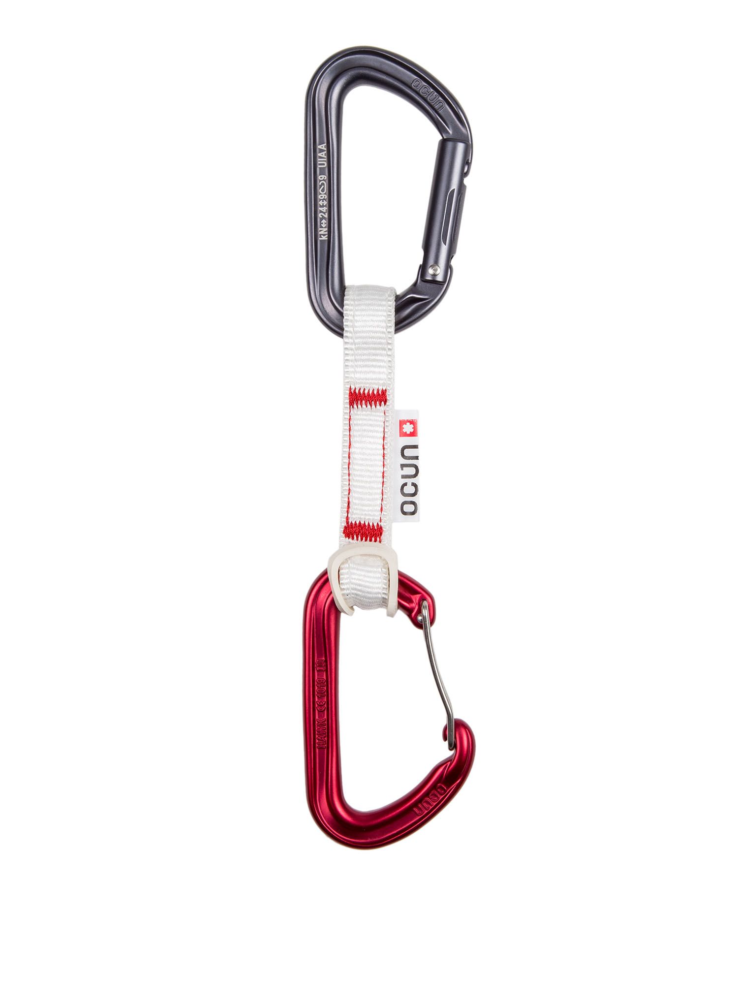 Lezecké expresky Ocun Hawk QD Combi Bio-Dyn-Ring 15 mm 10 cm 6-pack - red