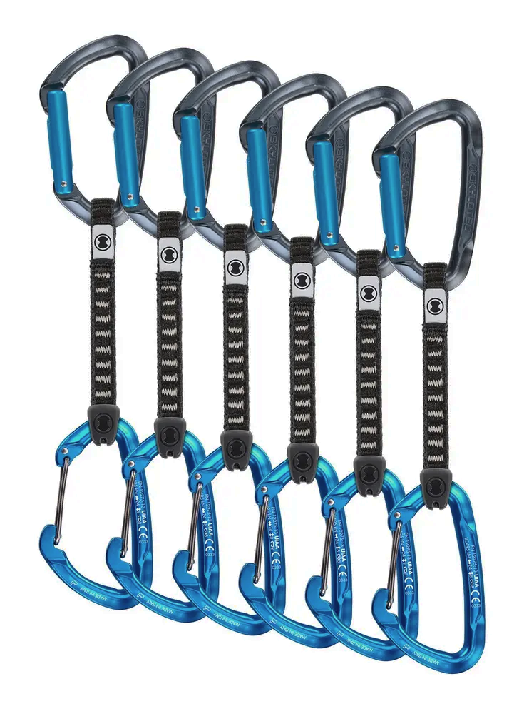 Lezecké expresky SKYLOTEC Lime Set M-UL - 6 Pack 12 cm - anthracite/blue