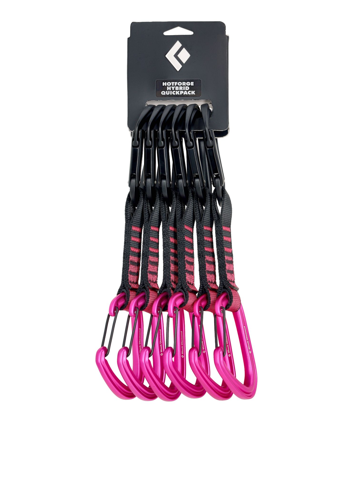 Lezecké expresky Black Diamond HotForge Hybrid Quickpack 12 cm 6-pack - pink