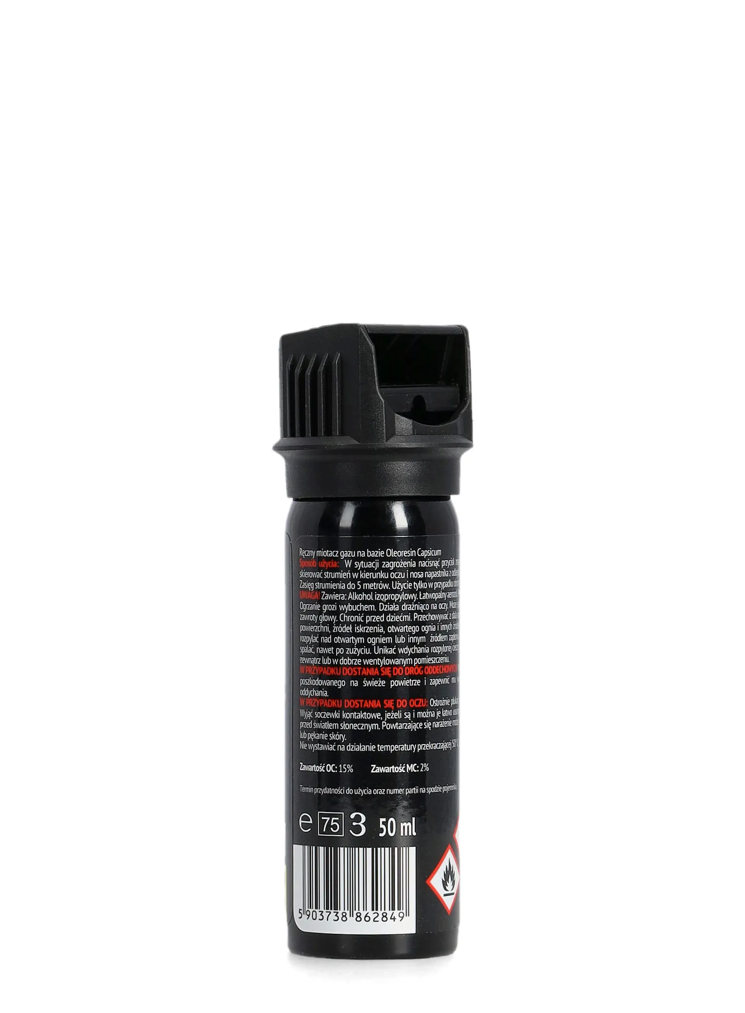 Pepřový sprej Terminator 3.0 360° strumień 50 ml