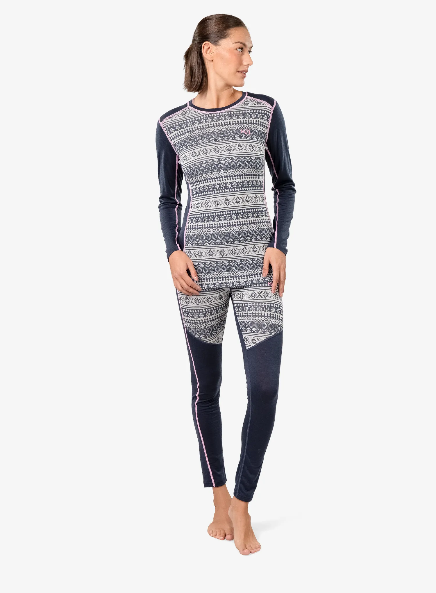 Termo legíny dámské Kari Traa Mina Pant - dark navy blue