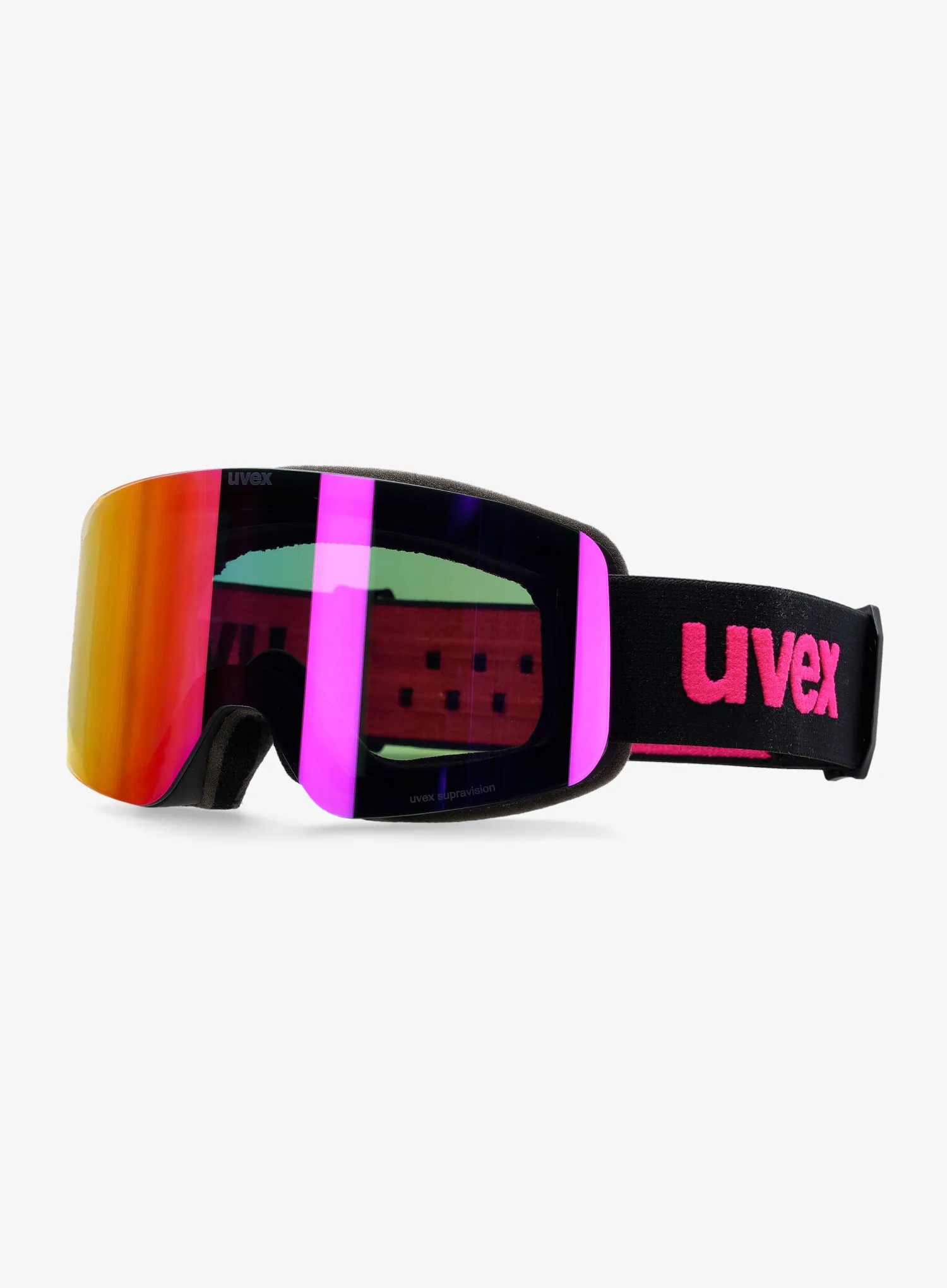 Lyžařské brýle pro děti Uvex pwdr FM - black/pink/green/clear