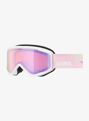 Lyžařské brýle pro děti Uvex Speedy Nova FM - white matt/mirror rose