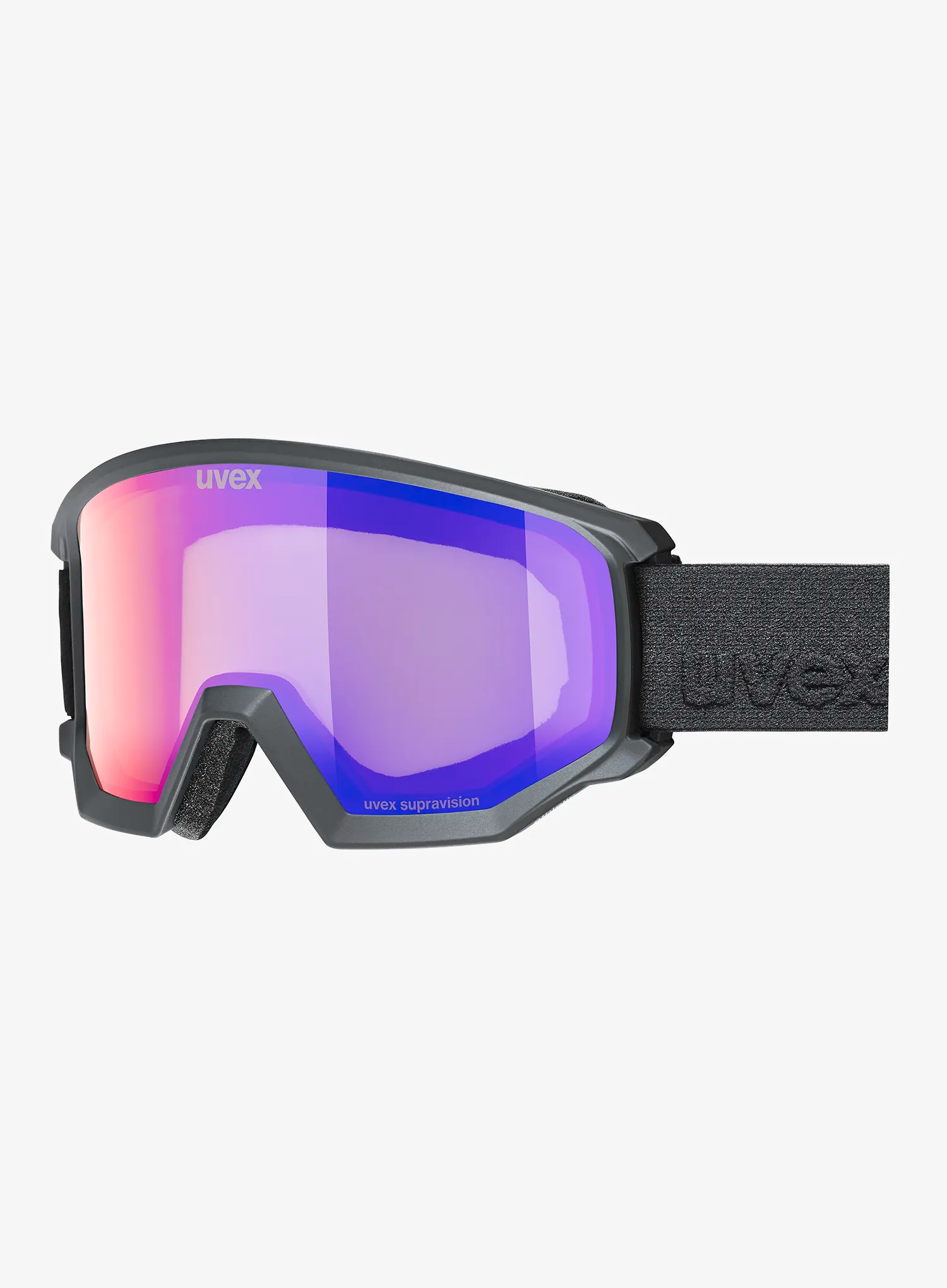 Lyžařské brýle Uvex Athletic FM - black matt dl/ruby clear S2