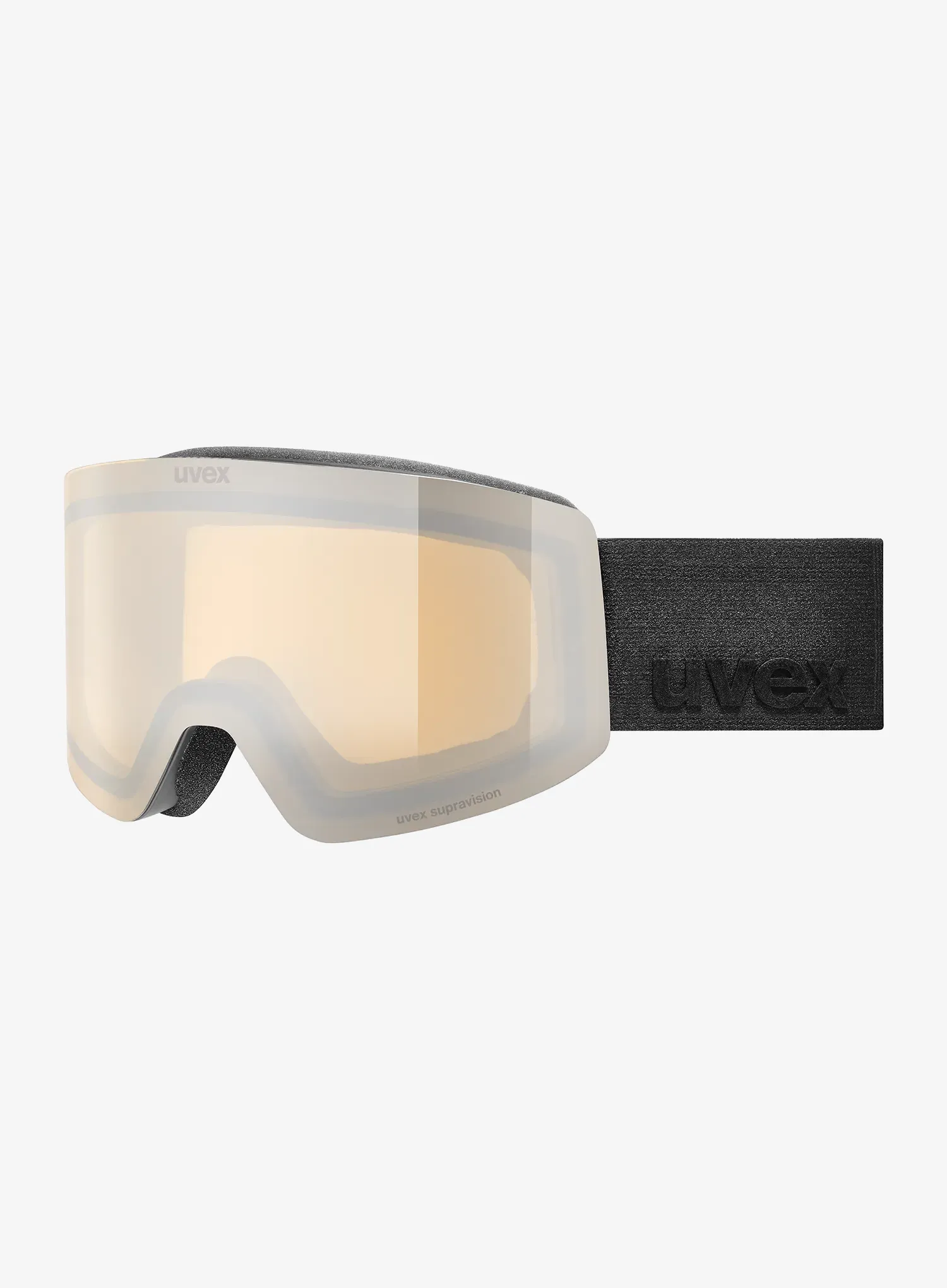 Lyžařské brýle Uvex Provoqe FM - black matt dl/silver clear S2