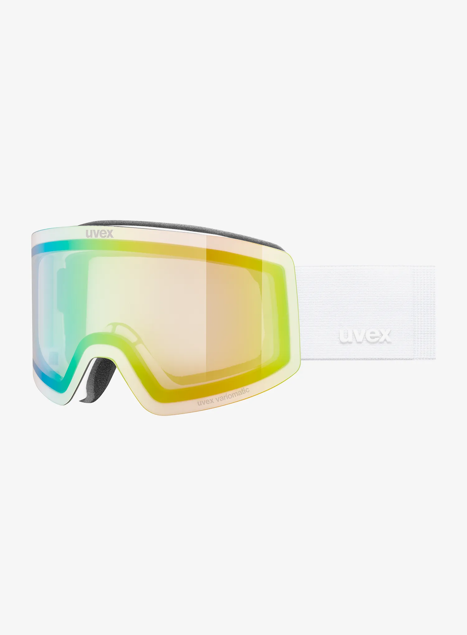 Lyžařské brýle Uvex Provoqe V - white matt/green mirror