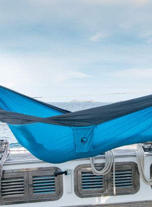 Hamaka Ticket to The Moon King Size Hammock - aqua/dark grey
