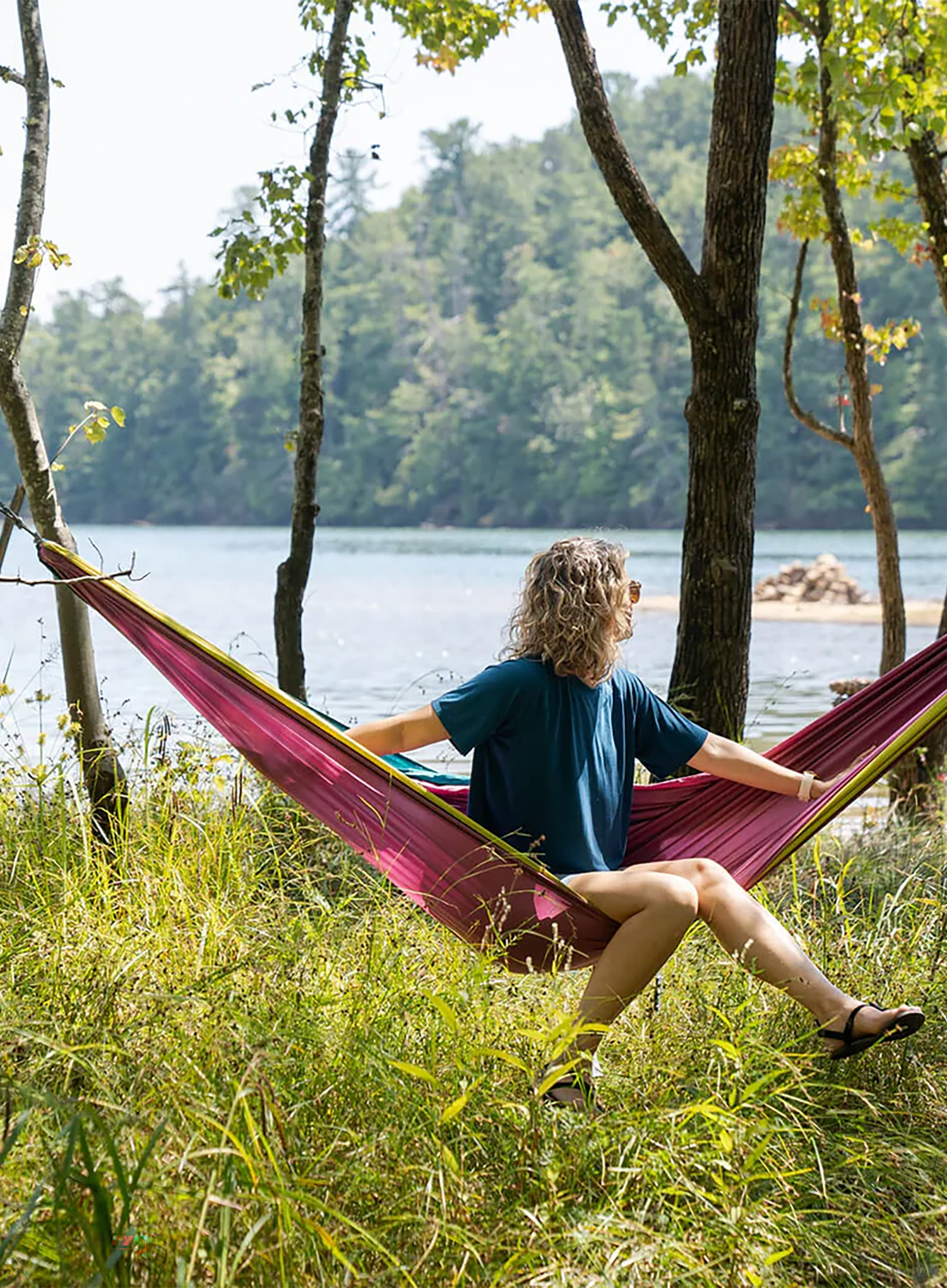 Hamaka ENO DoubleNest Hammock - seafoam/berry/melon
