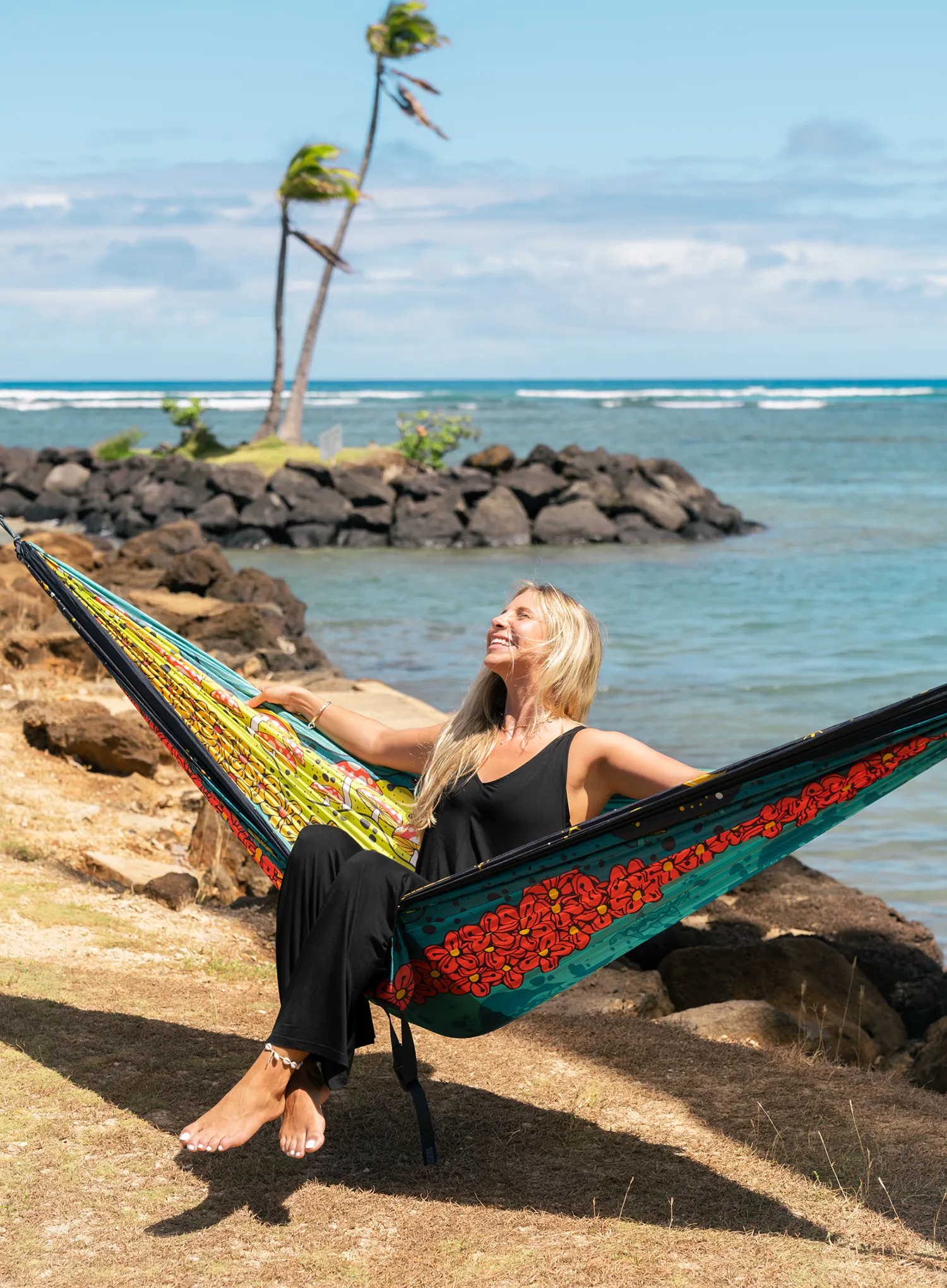 Hamaka ENO DoubleNest Print Hammock - day to night