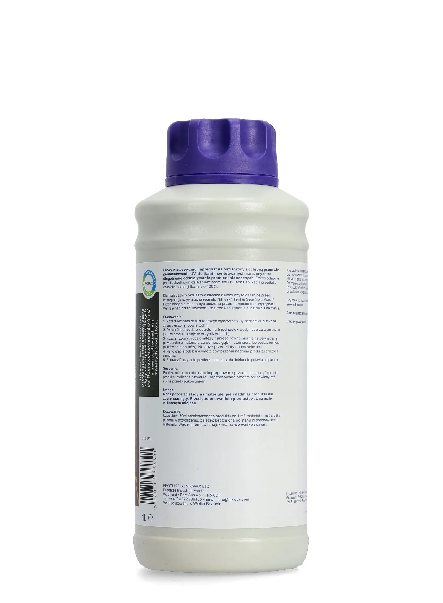 Impregnace na stany Nikwax Tent&Gear SolarProof Concentrate 1l