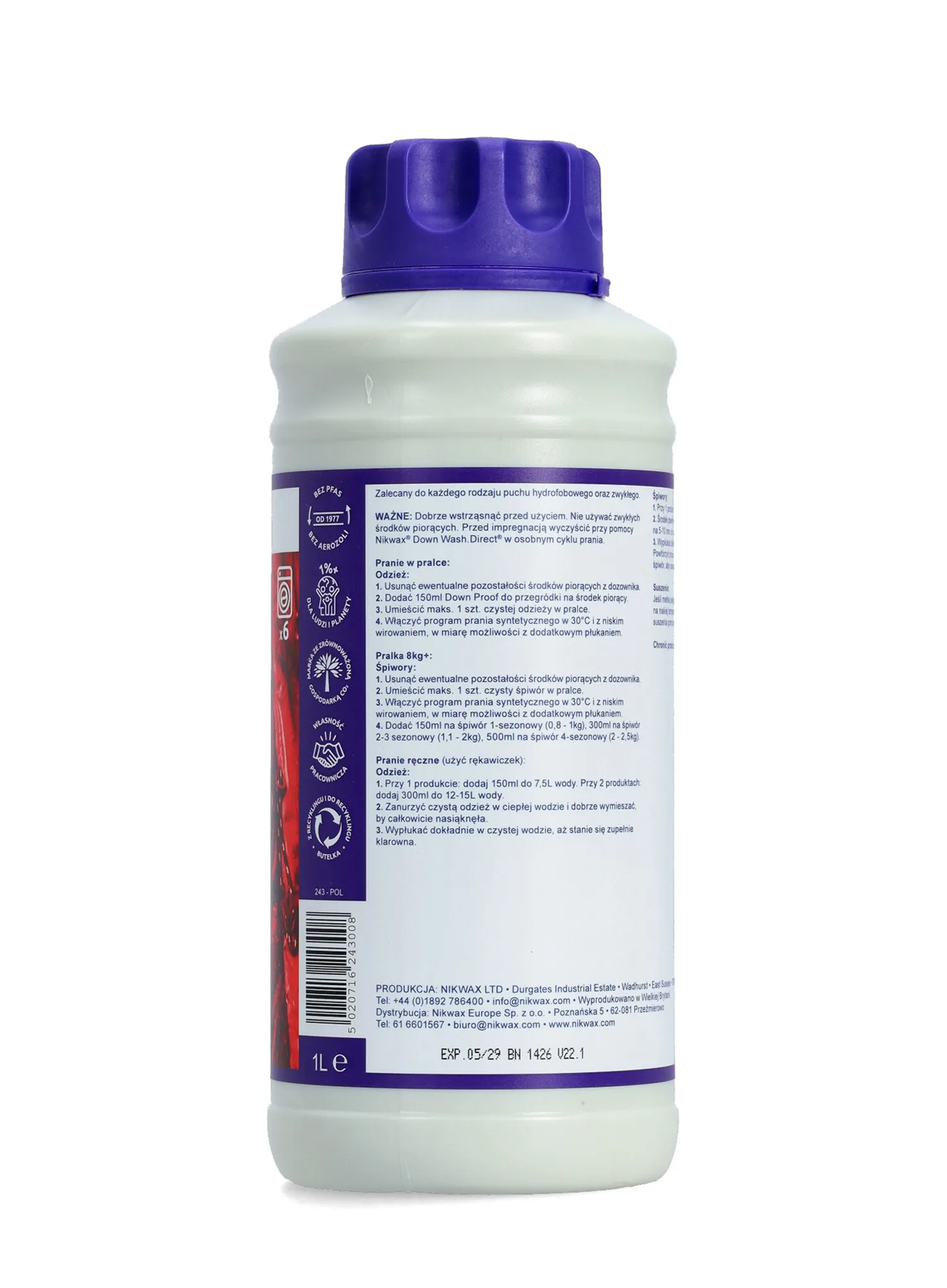 Impregnát Nikwax Down Proof 1 L
