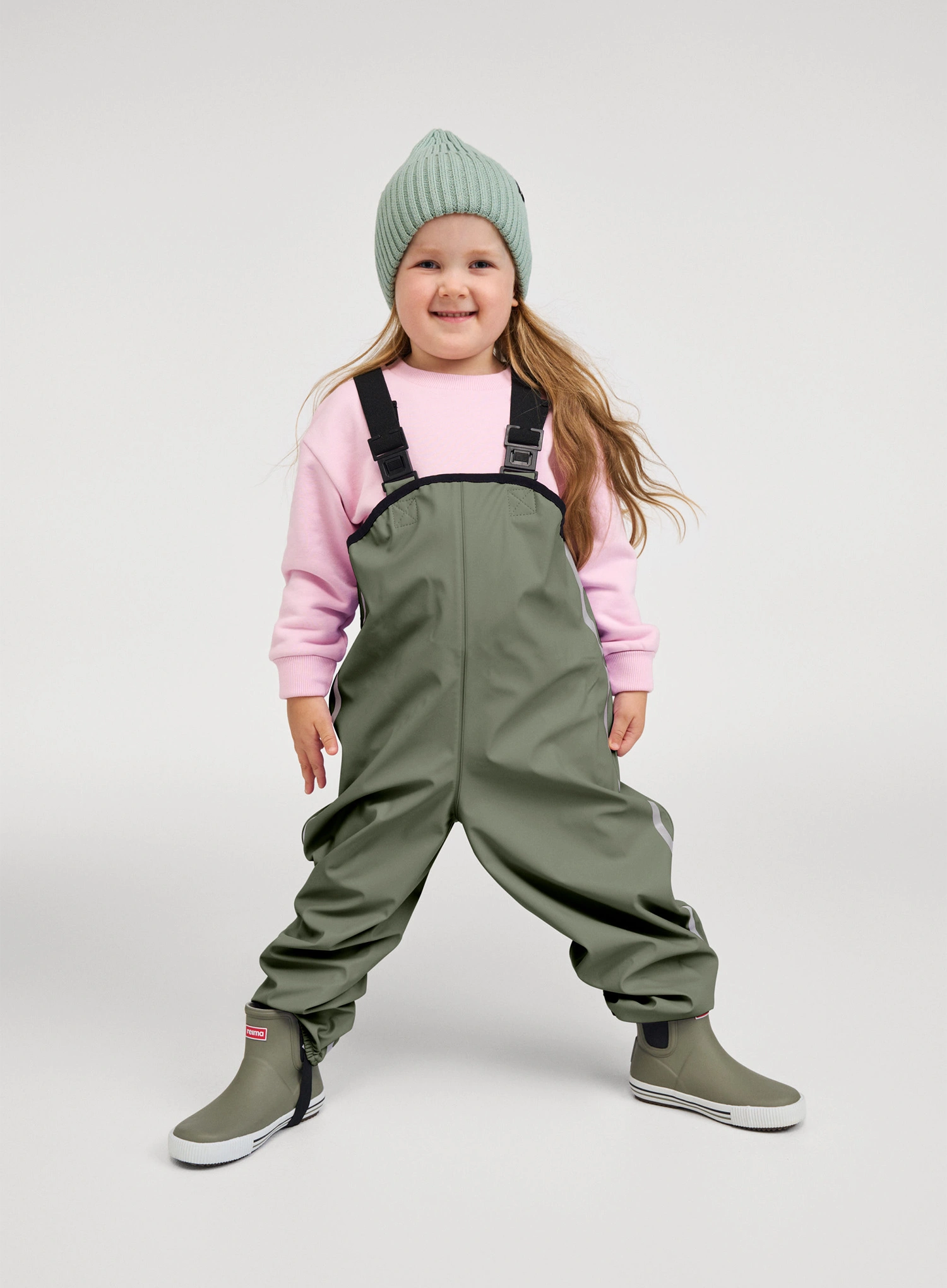 Dětské holínky Reima Ankles - greyish green