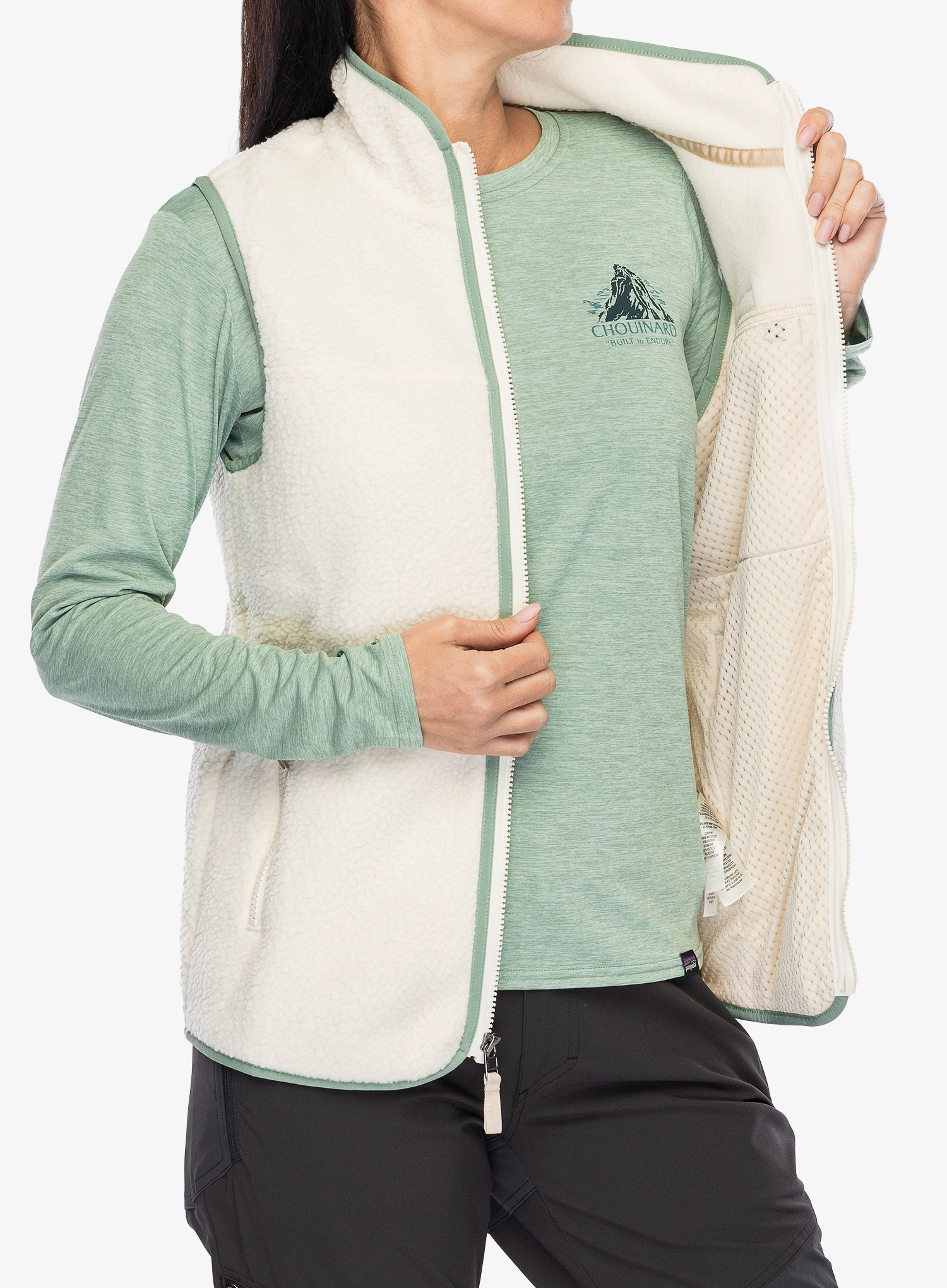 Vesta dámská Patagonia Retro Pile Vest - natural/ellwood green